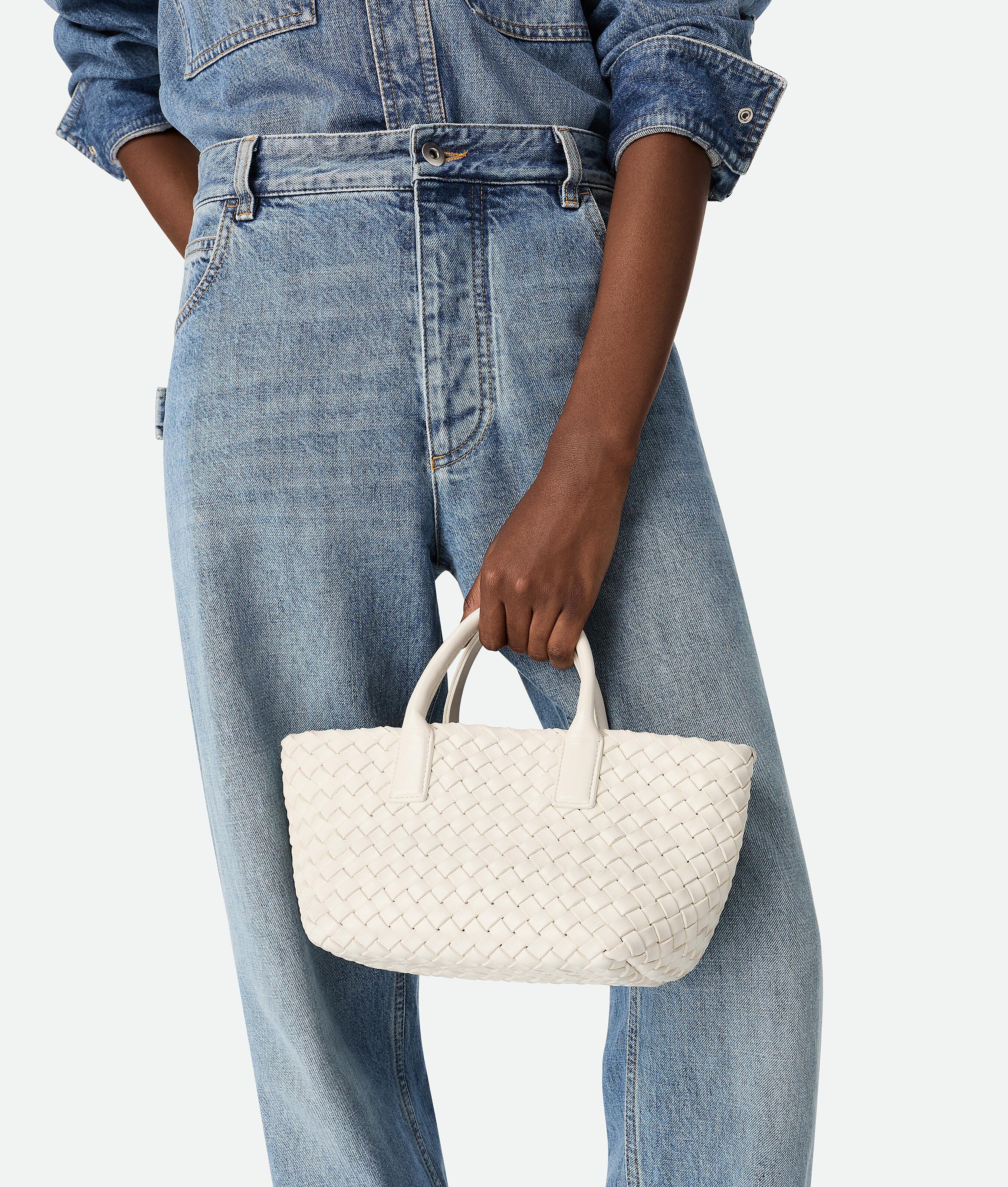 BOTTEGA VENETA Mini Cabat In White Product Image