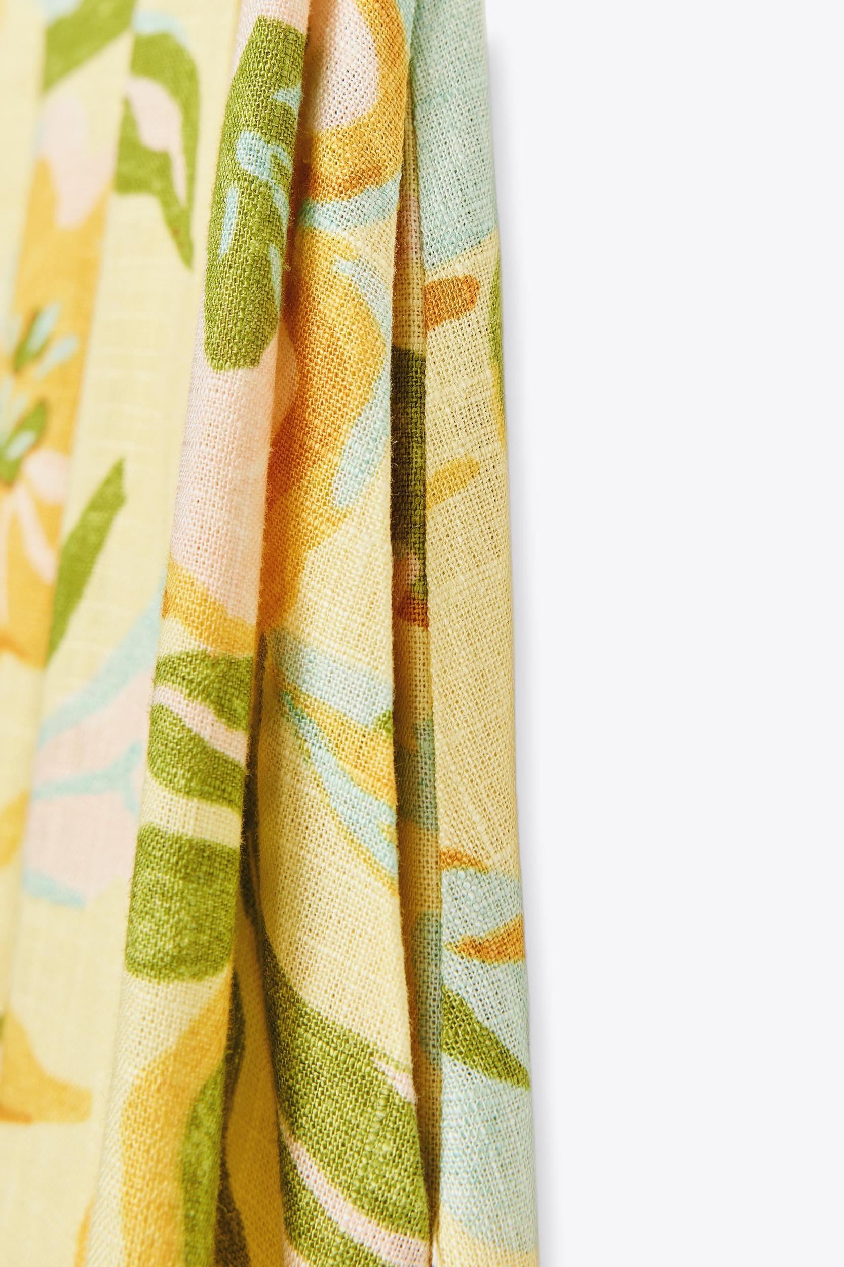 PRINTED LINEN SKIRT Product Image