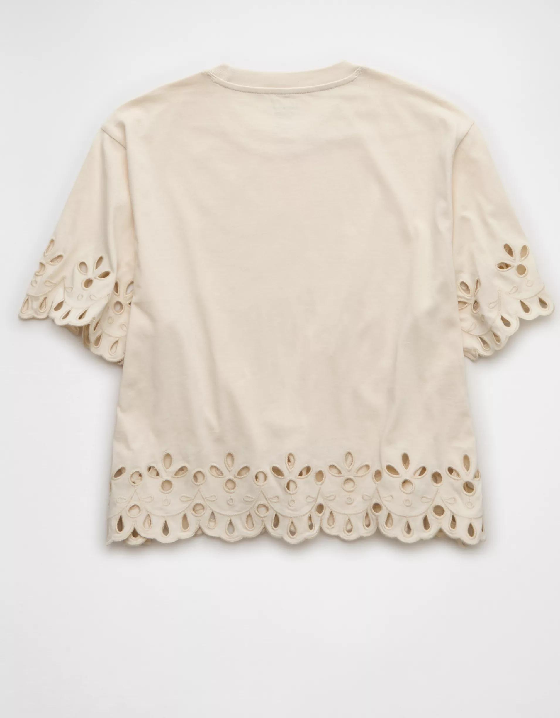 AE Boxy Eyelet T-Shirt Product Image