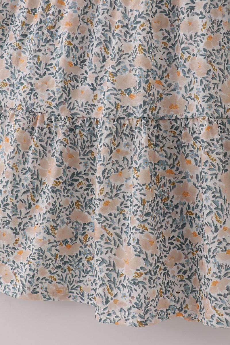 Bow applique print mom&me dress Product Image