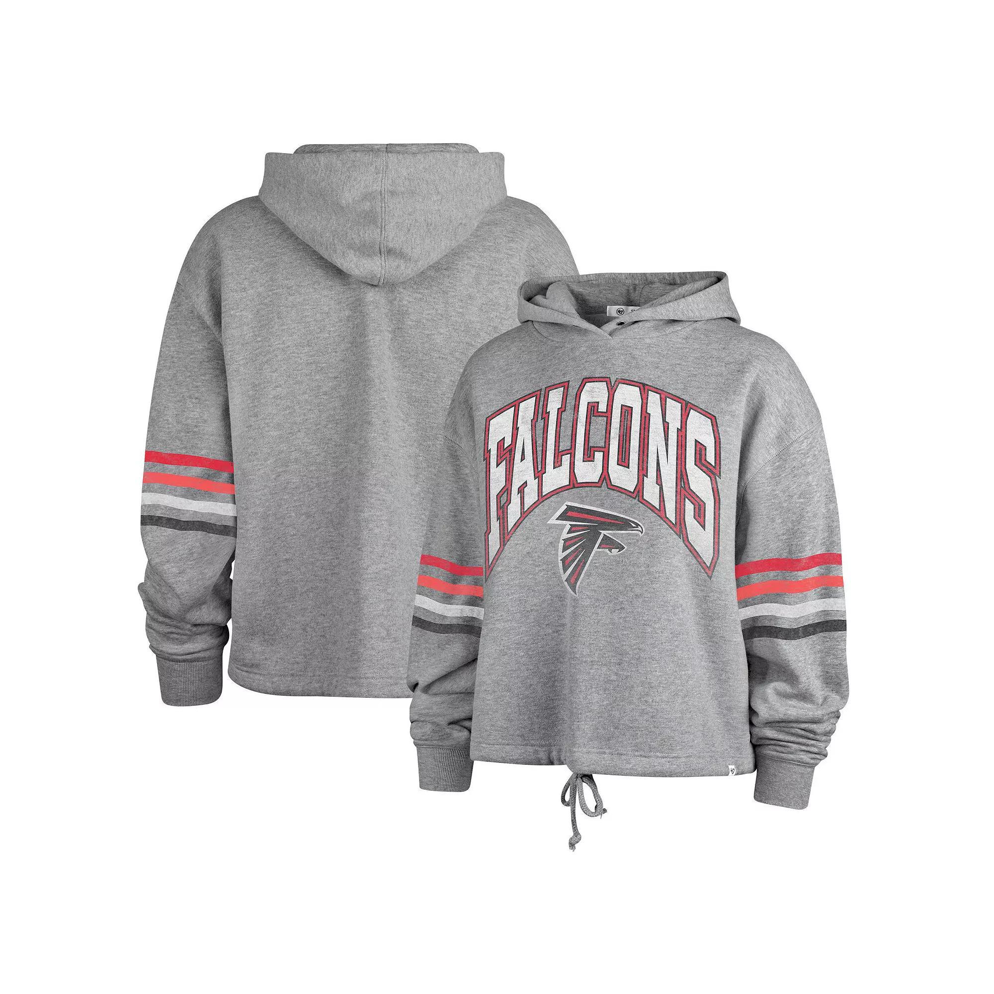 Women's '47 Heather Gray Atlanta Falcons Upland Bennett Pullover Hoodie,  Product Image