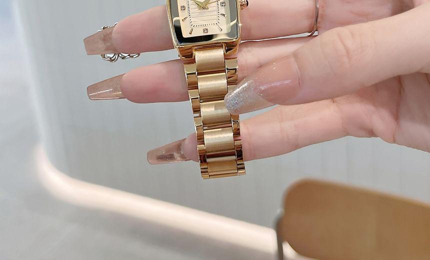 Square Alloy Bracelet Watch Product Image