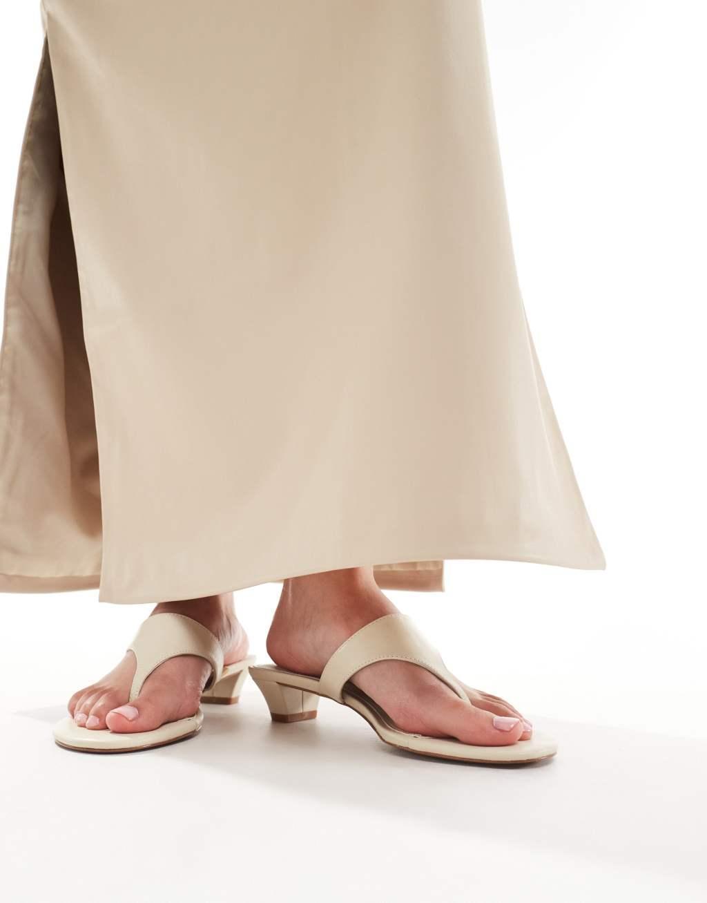 Mango mid heel shoes in white Product Image