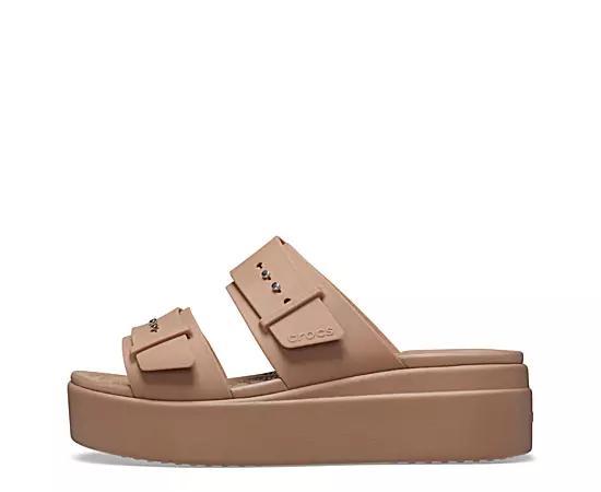 Crocs Womens Brooklyn Buckle Low Wedge Sandal Product Image