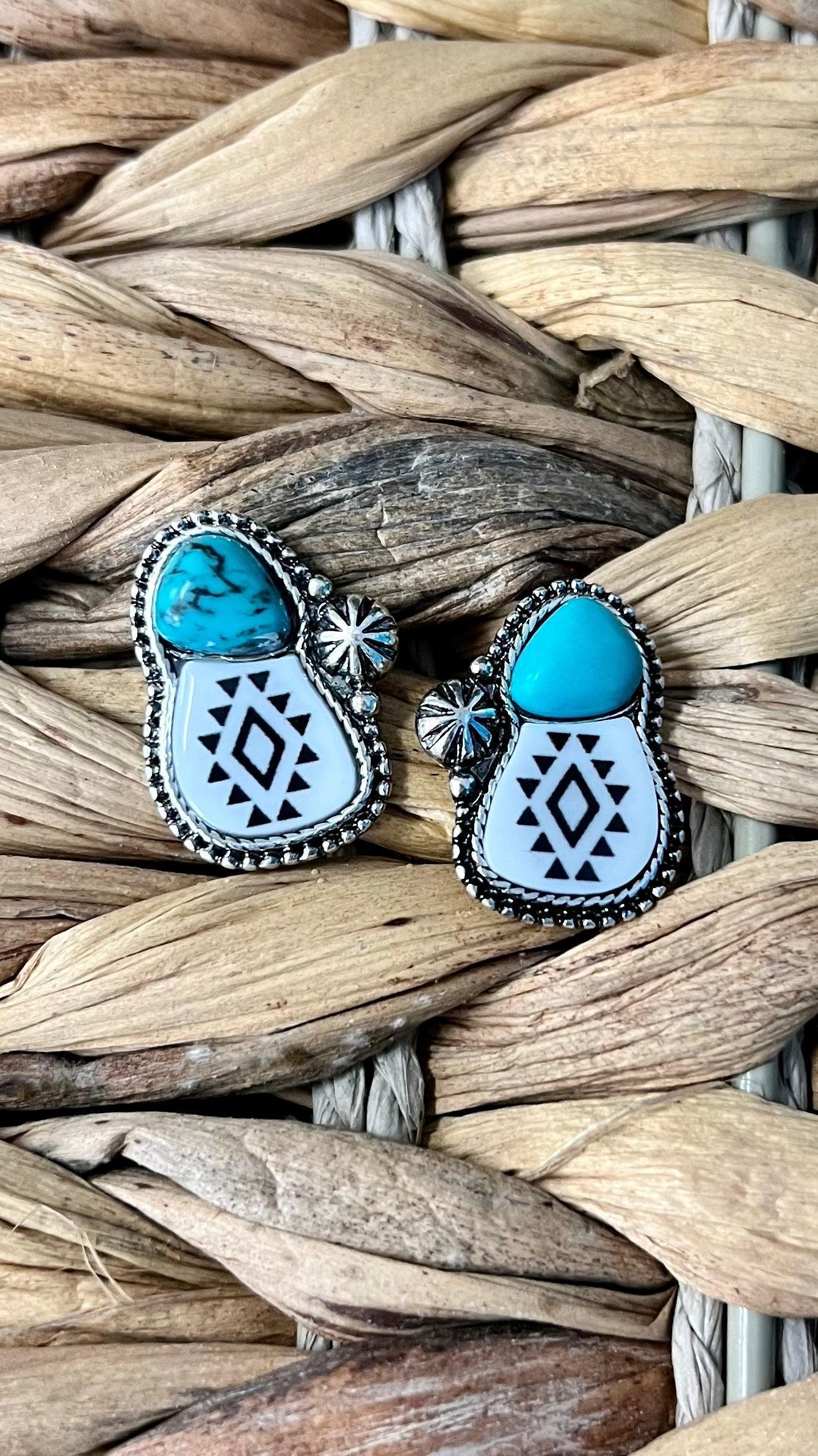 By My Side Turquoise Earrings Product Image