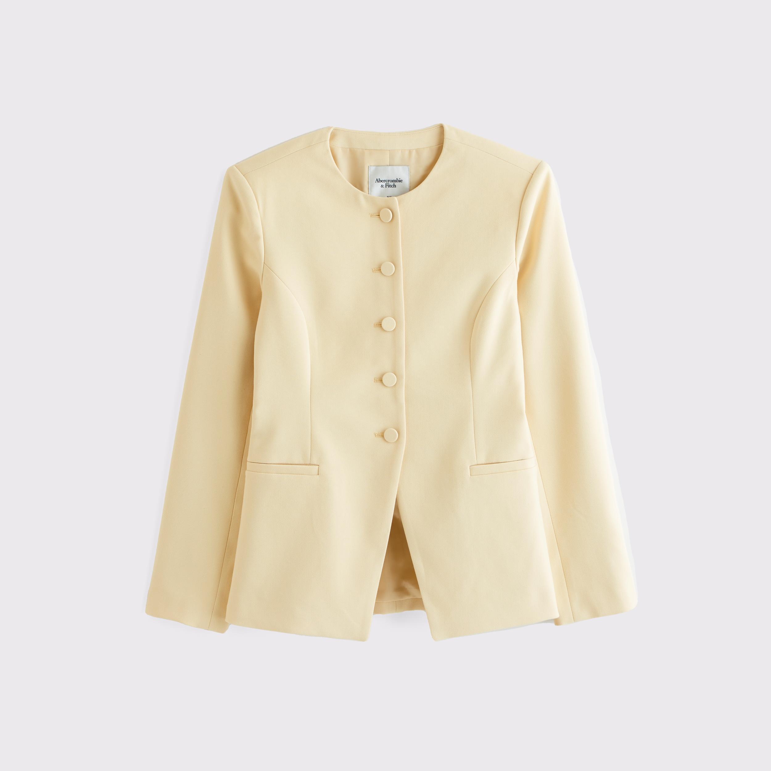 Collarless Suiting Blazer Product Image