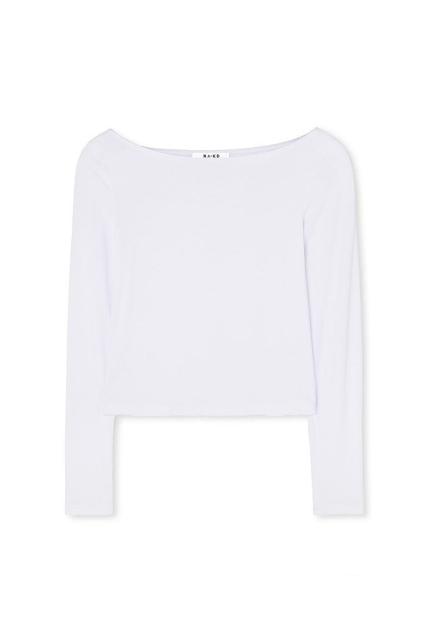 Boat Neck Long Sleeve Top Product Image