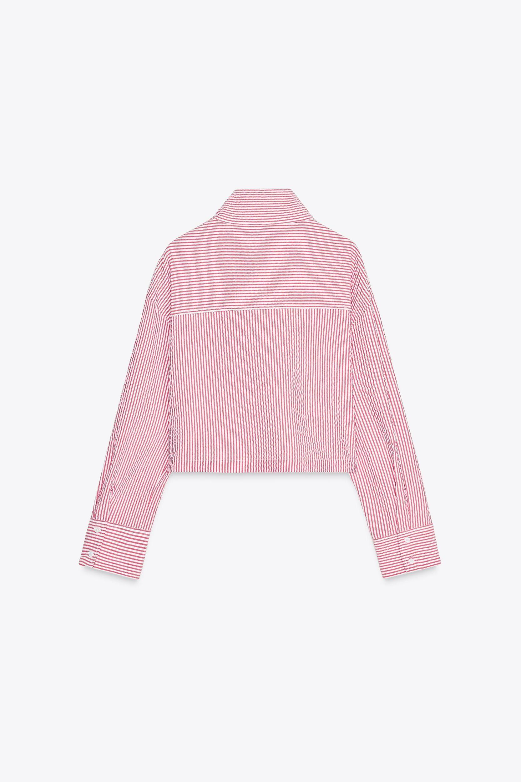 STRIPED HIGH NECK SHIRT Product Image