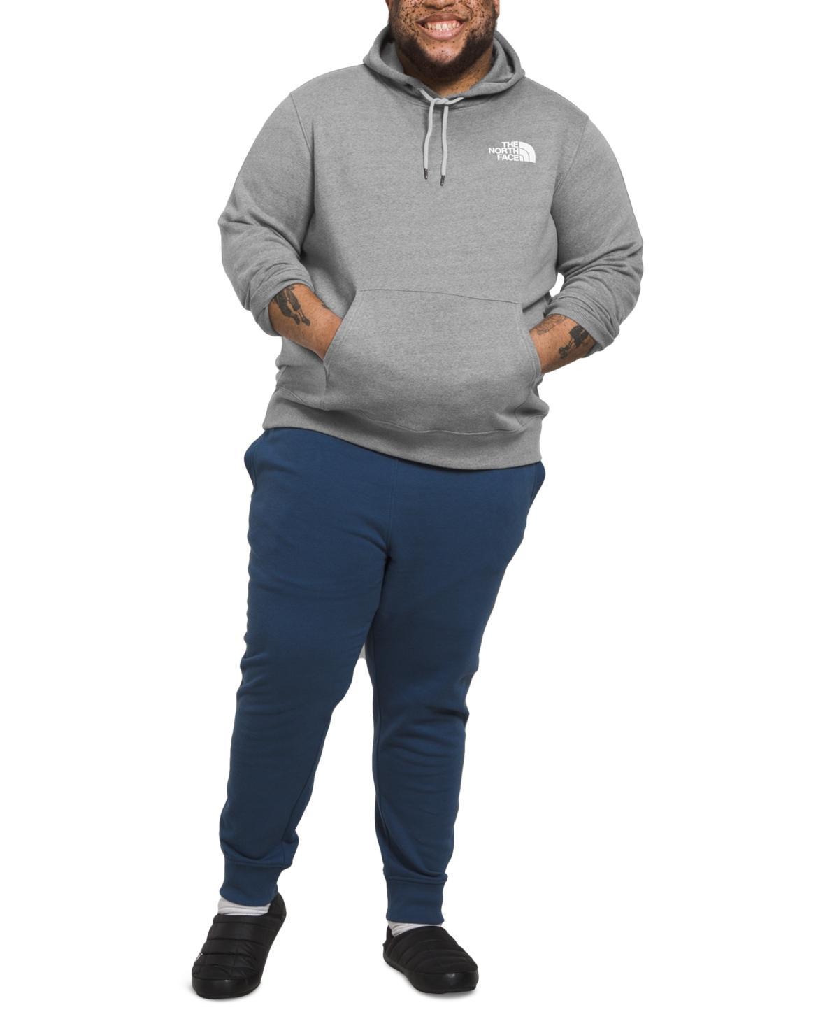 The North Face Big Tall Box NSE Pullover Hoodie (TNF Medium Grey Heather/TNF Black) Men's Clothing Product Image