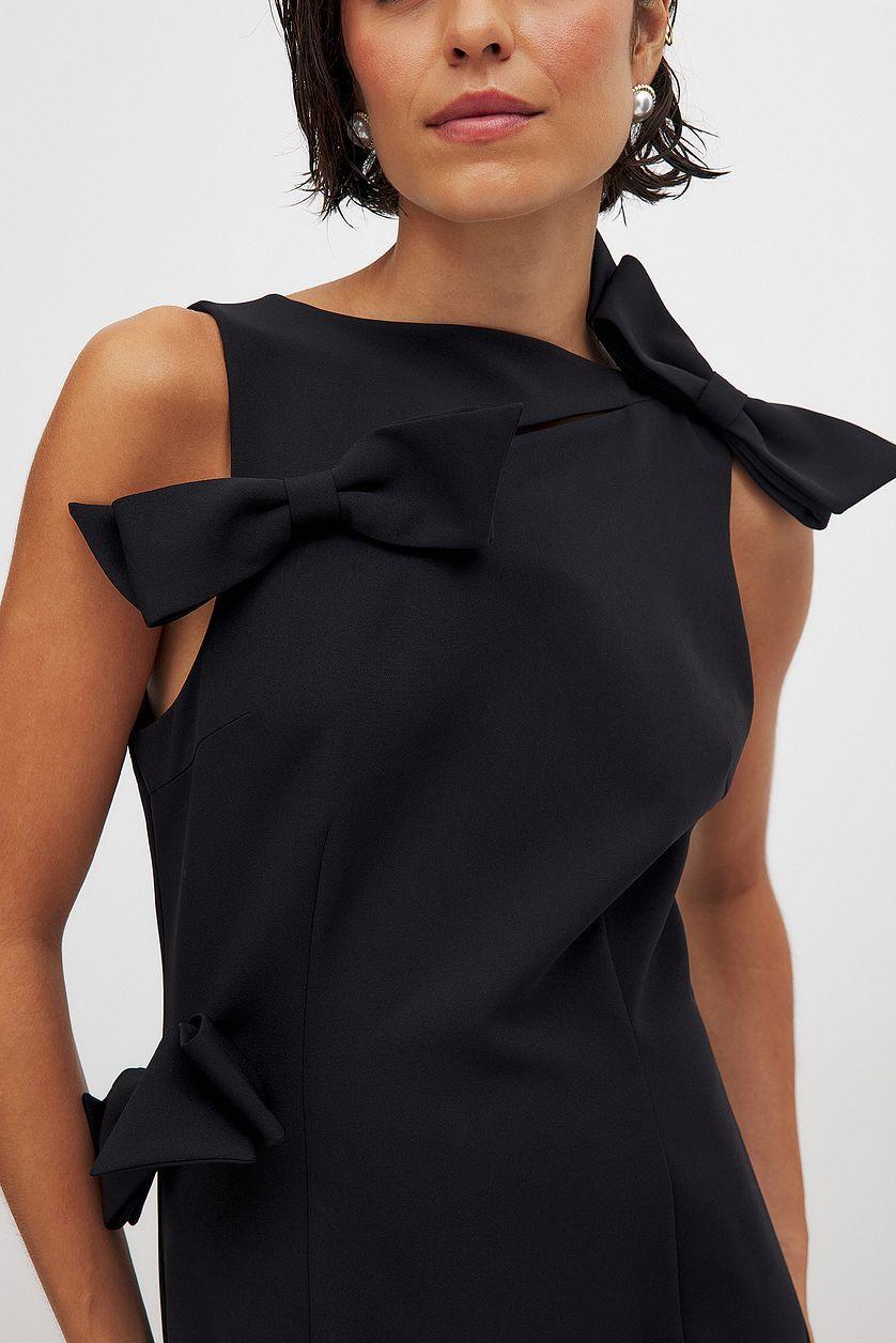 Tailored Bow Maxi Dress Product Image