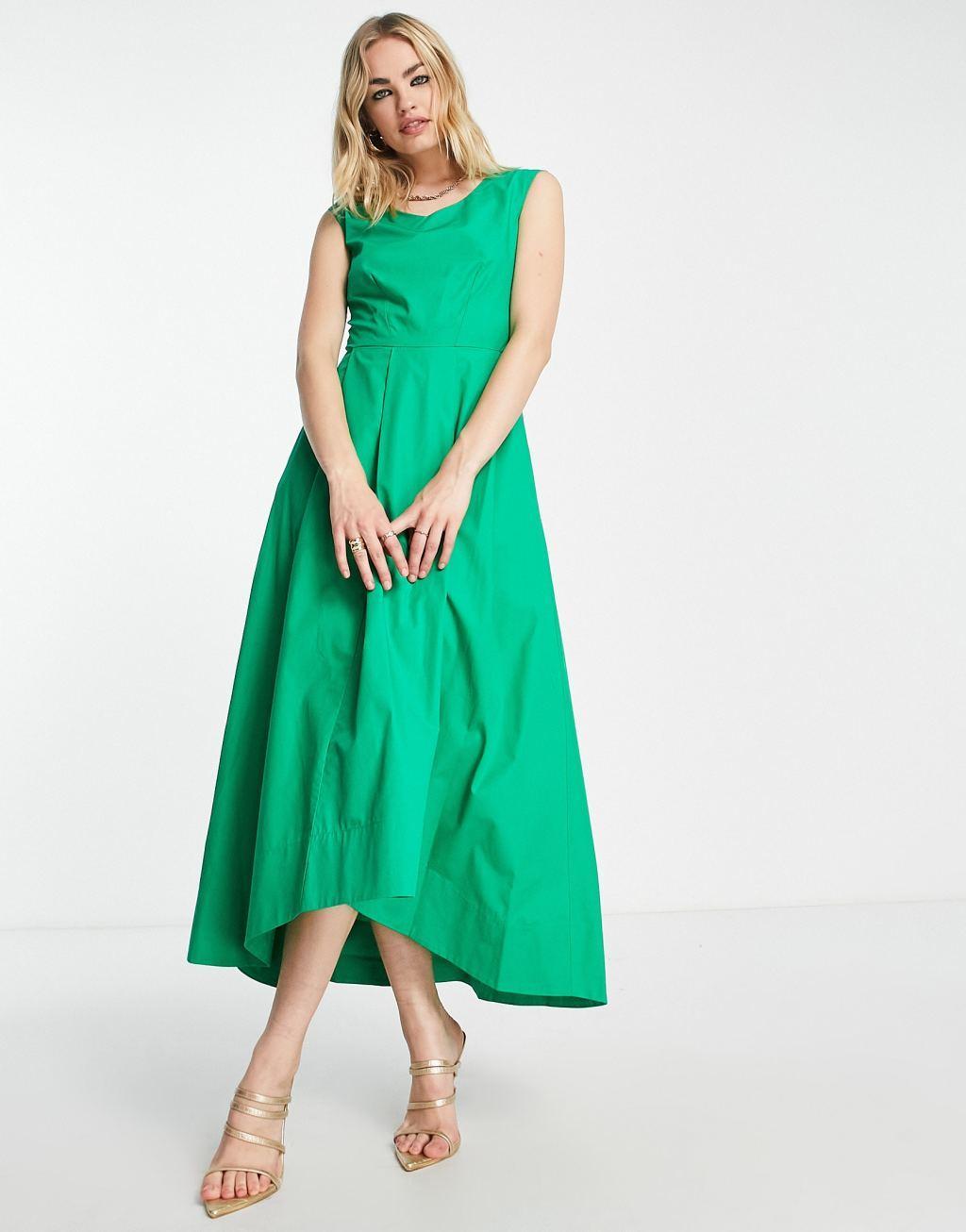 Closet London pleated high low midaxi dress Product Image