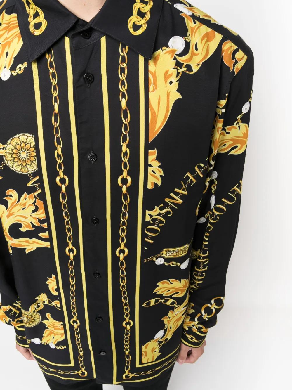 baroque-pattern long-sleeve shirt Product Image