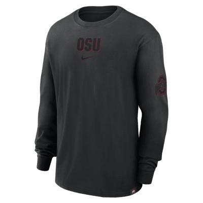 Ohio State Buckeyes Statement Max90 Men's Nike College Long-Sleeve T-Shirt Product Image