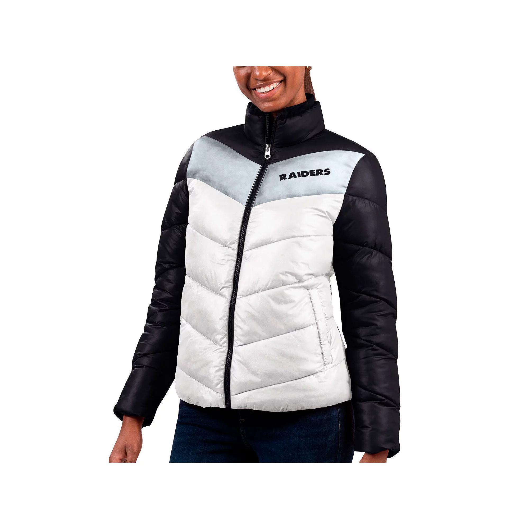 Women's G-III 4Her by Carl Banks White/Black New Orleans Saints New Star Quilted Full-Zip Jacket,  Product Image
