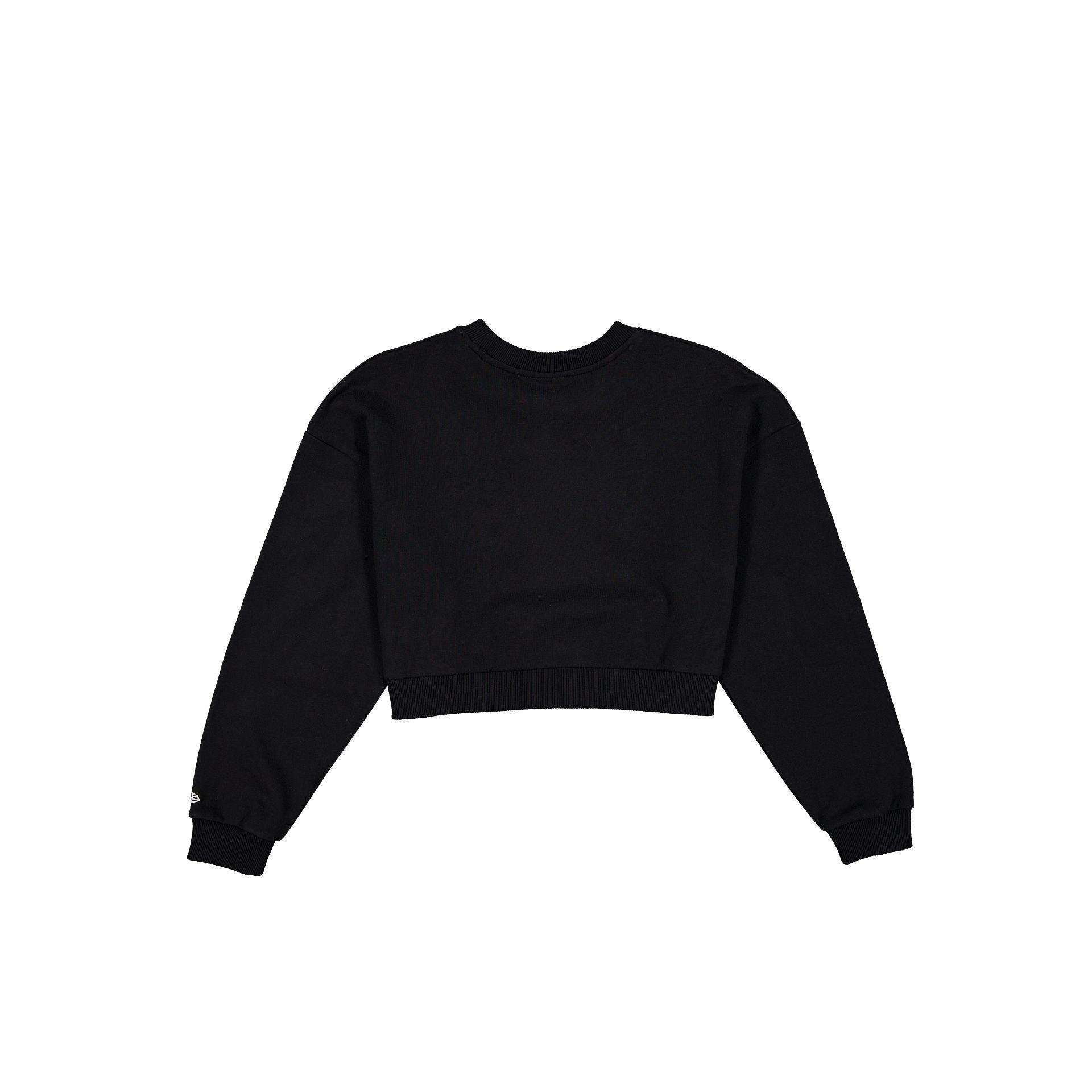 New York Yankees Women's Cropped Black Crewneck Female Product Image