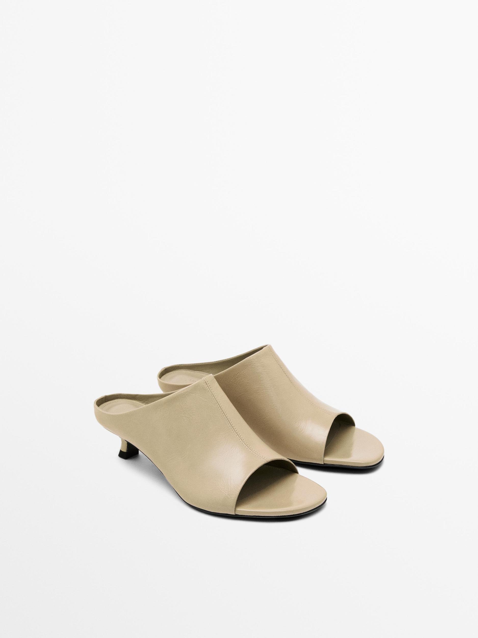 Soft leather high-heel sandals Product Image