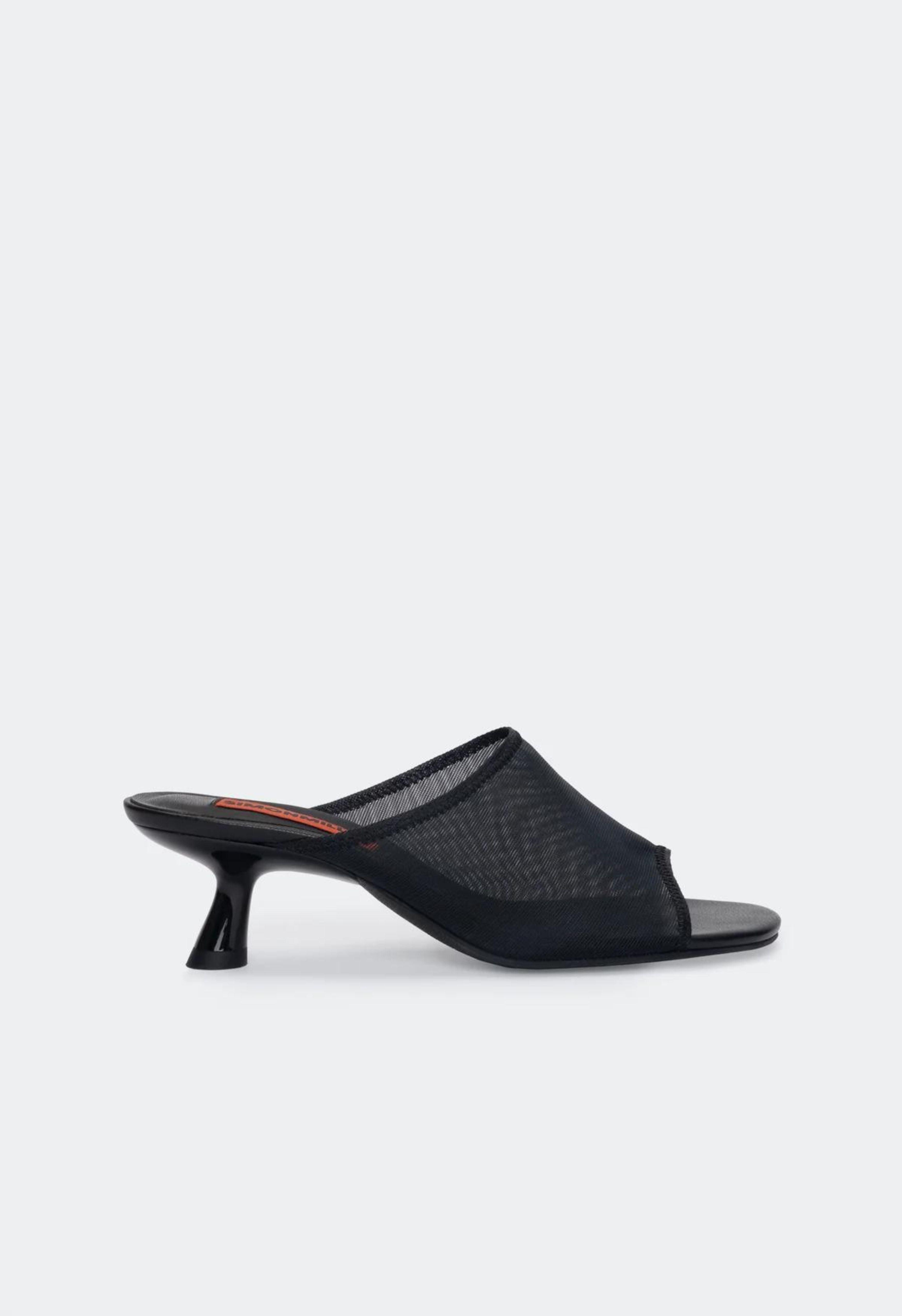 Mesh Beep Heel in Black Product Image