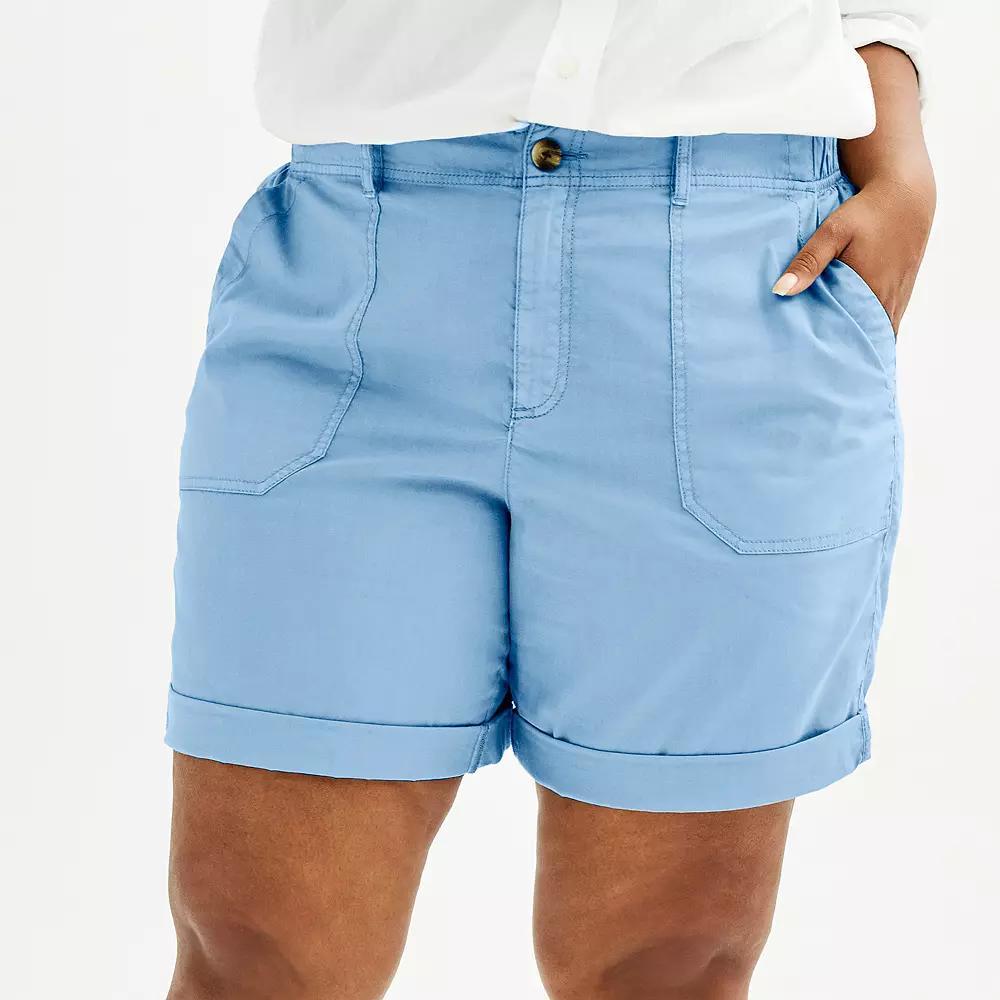 Plus Size Sonoma Goods For Life® Utility Bermuda Shorts, Women's, Size: 2XL, Baylee Peri Product Image