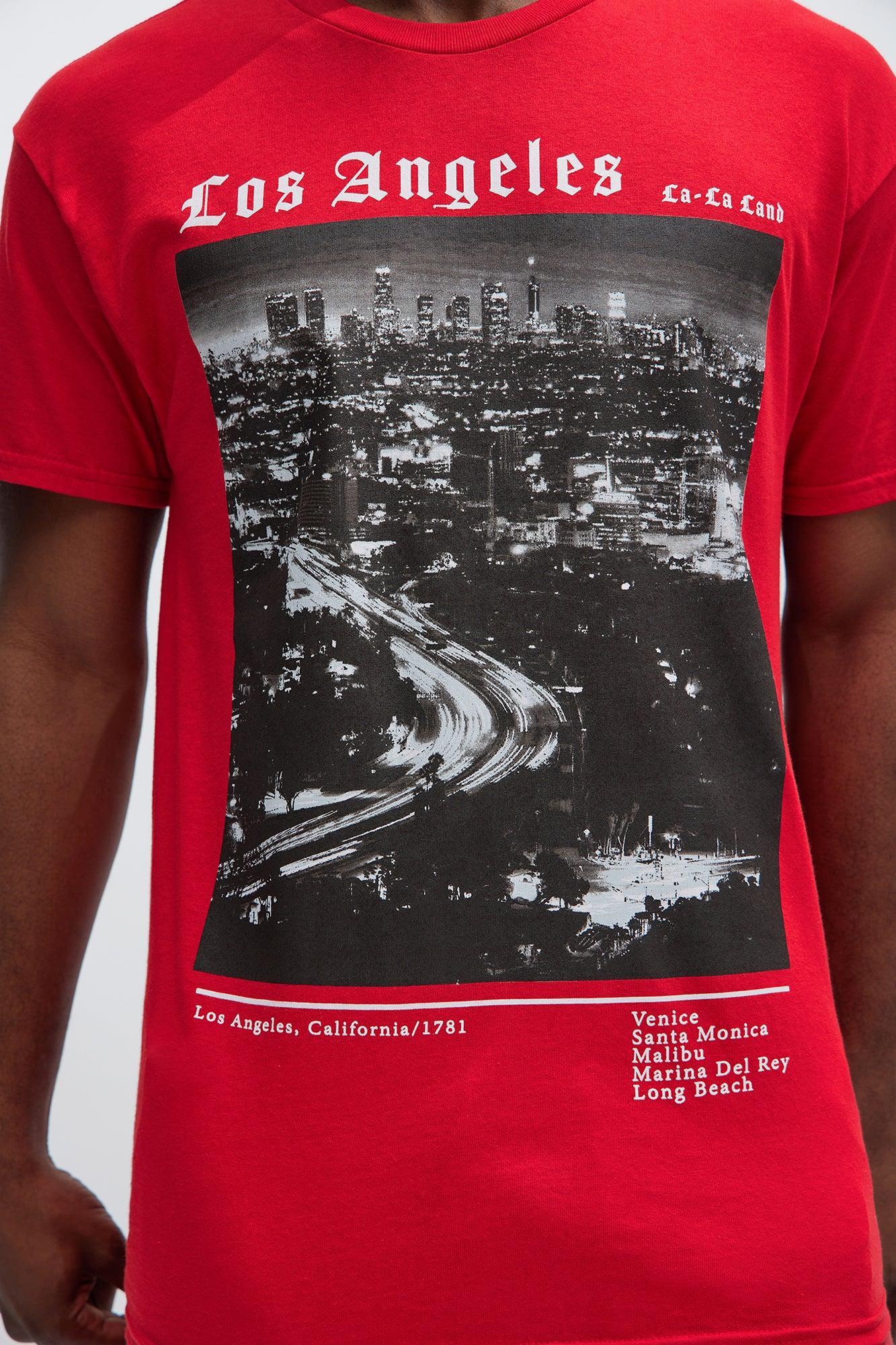 LA City Lights Short Sleeve Tee - Red Product Image