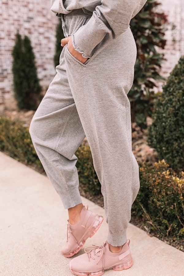 Latte Afternoon Joggers In Grey Product Image