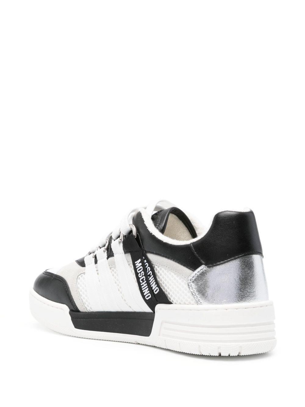 logo-tape leather sneakers Product Image