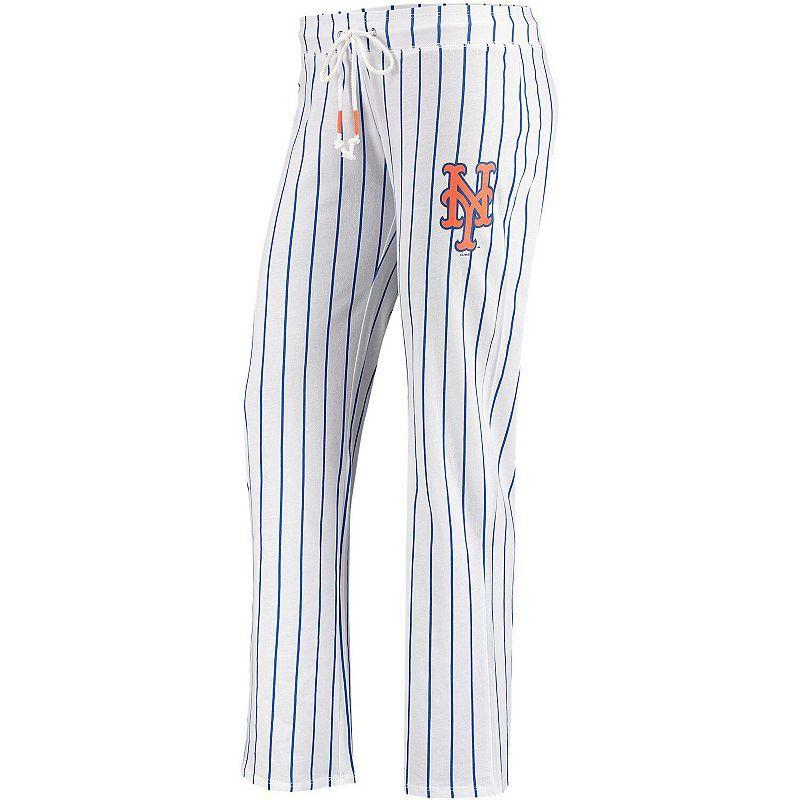 Women's Concepts Sport White New York Mets Vigor Pinstripe Sleep Pant,  Product Image