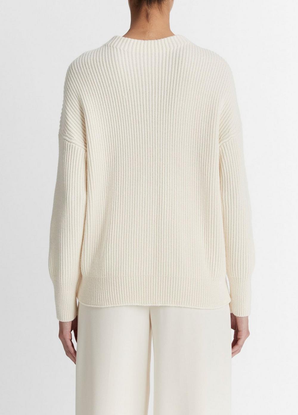 Ribbed Cotton-Cashmere Funnel Neck Sweater Product Image