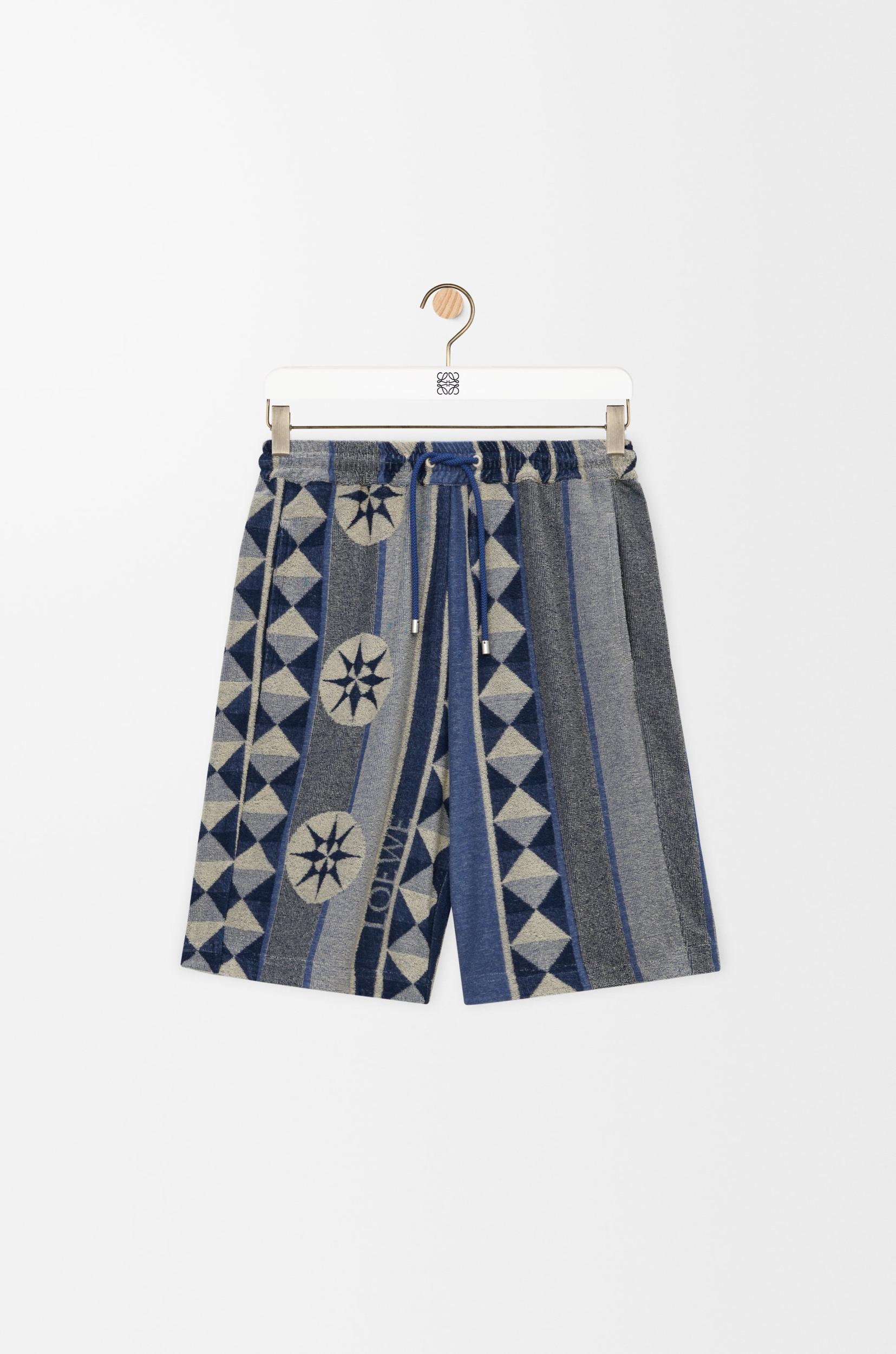 Shorts in terry cotton jacquard Product Image