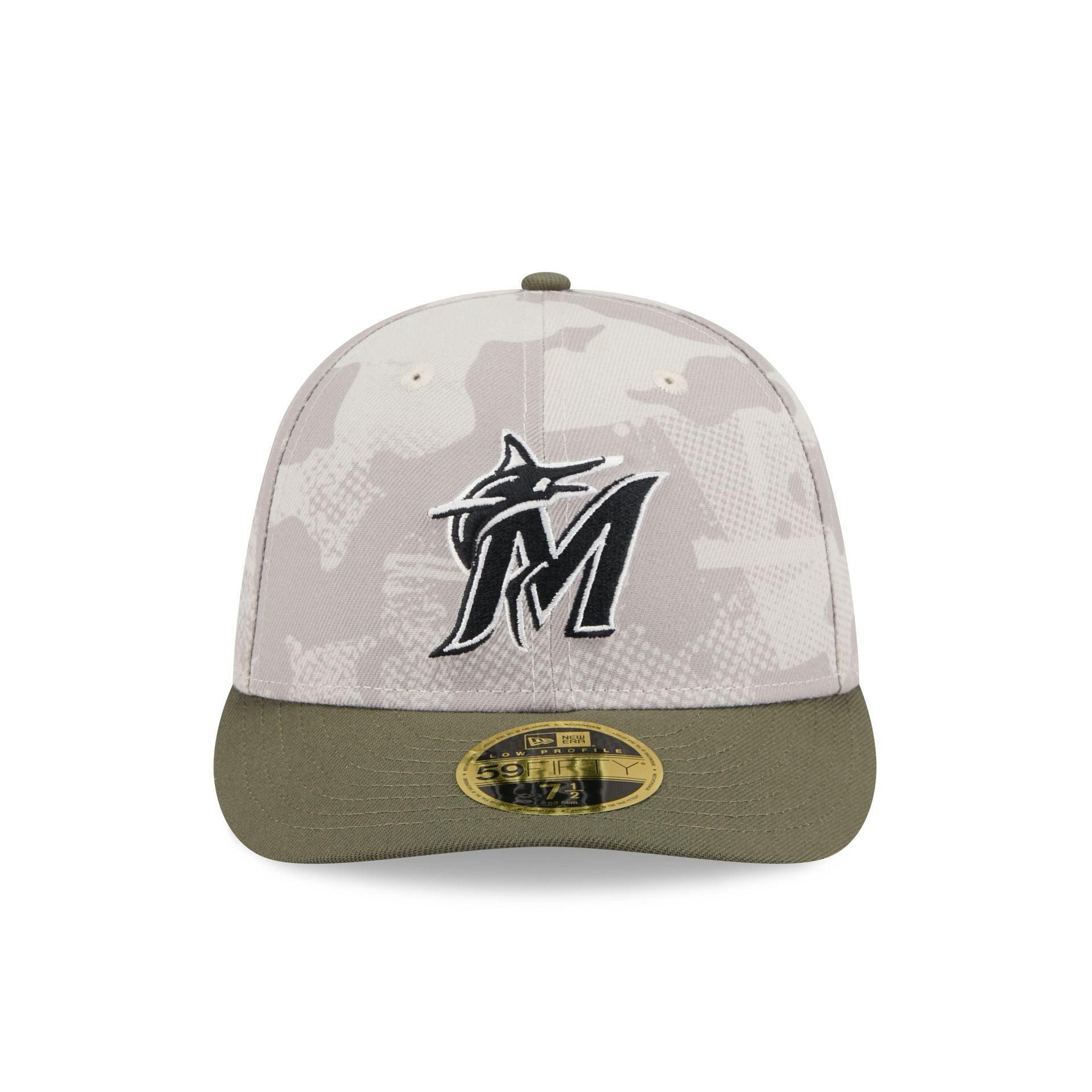 Miami Marlins Armed Forces Day 2025 Low Profile 59FIFTY Fitted Hat Male Product Image