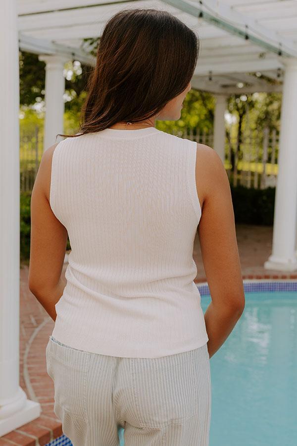 Minimal Muse Knit Top in White Product Image