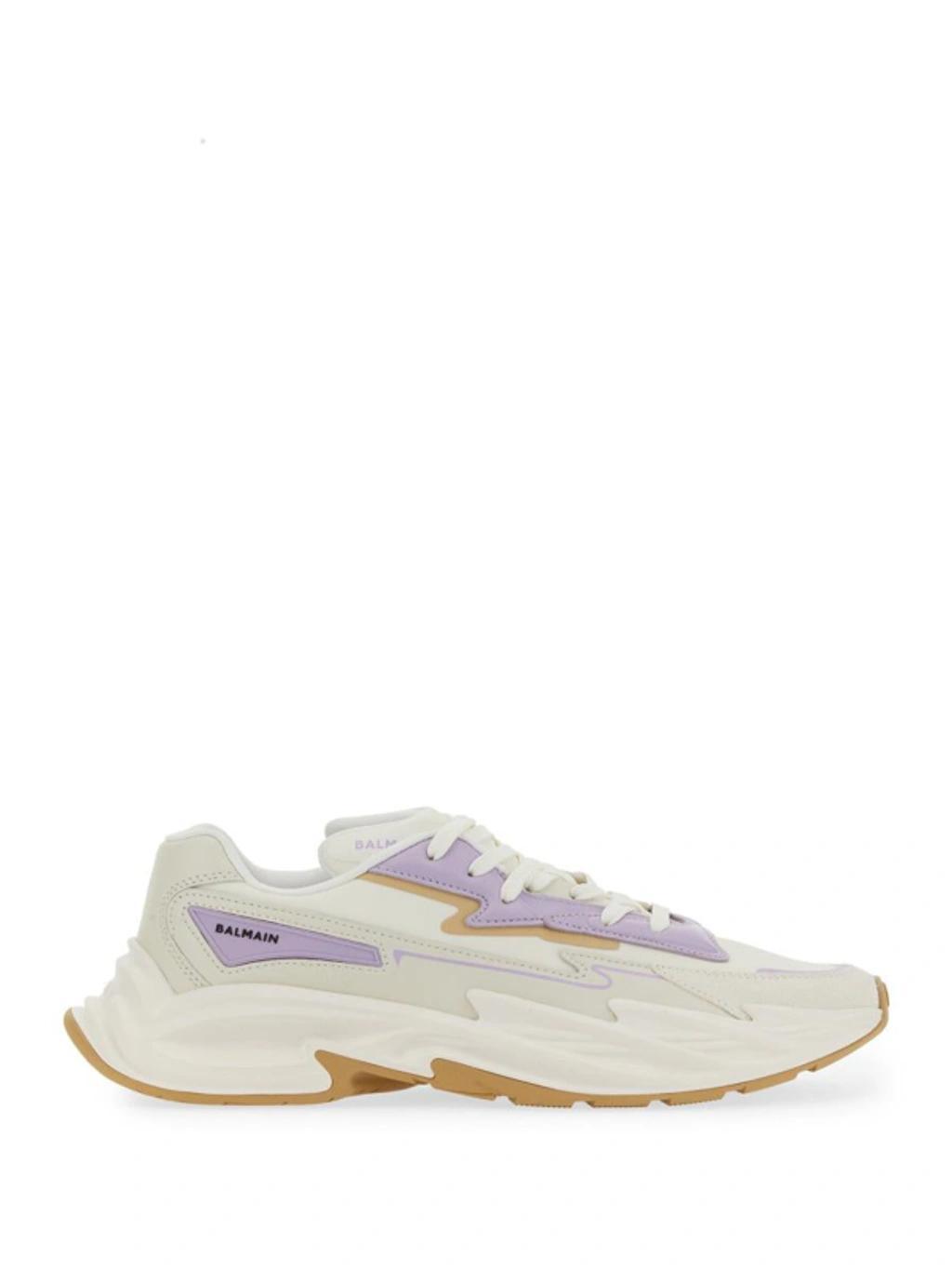 BALMAIN Sneakers In Neutrals/purple Product Image