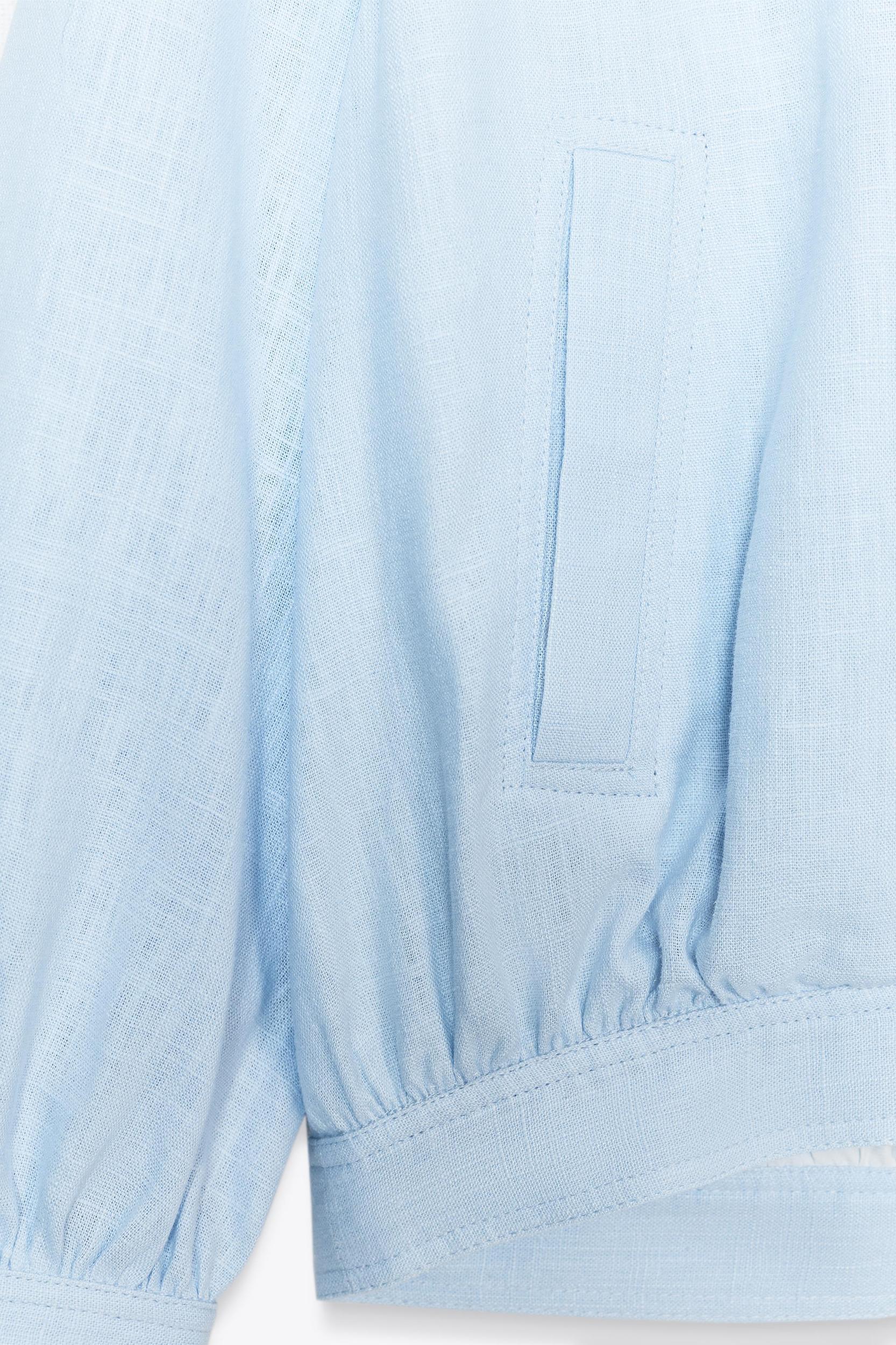 LINEN BOMBER JACKET Product Image