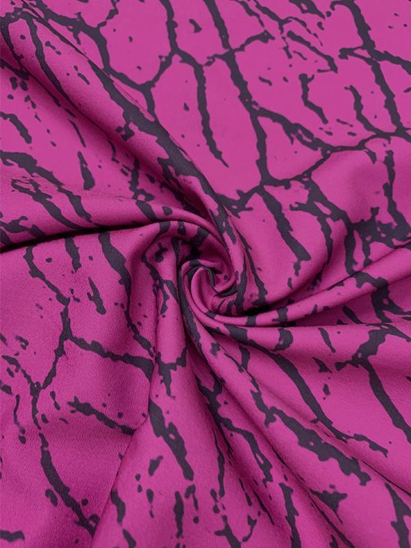 Flared Sleeves Half Sleeves Asymmetric Layered Pleated Printed Ruffle Trim Round-Neck Maxi Dresses Product Image