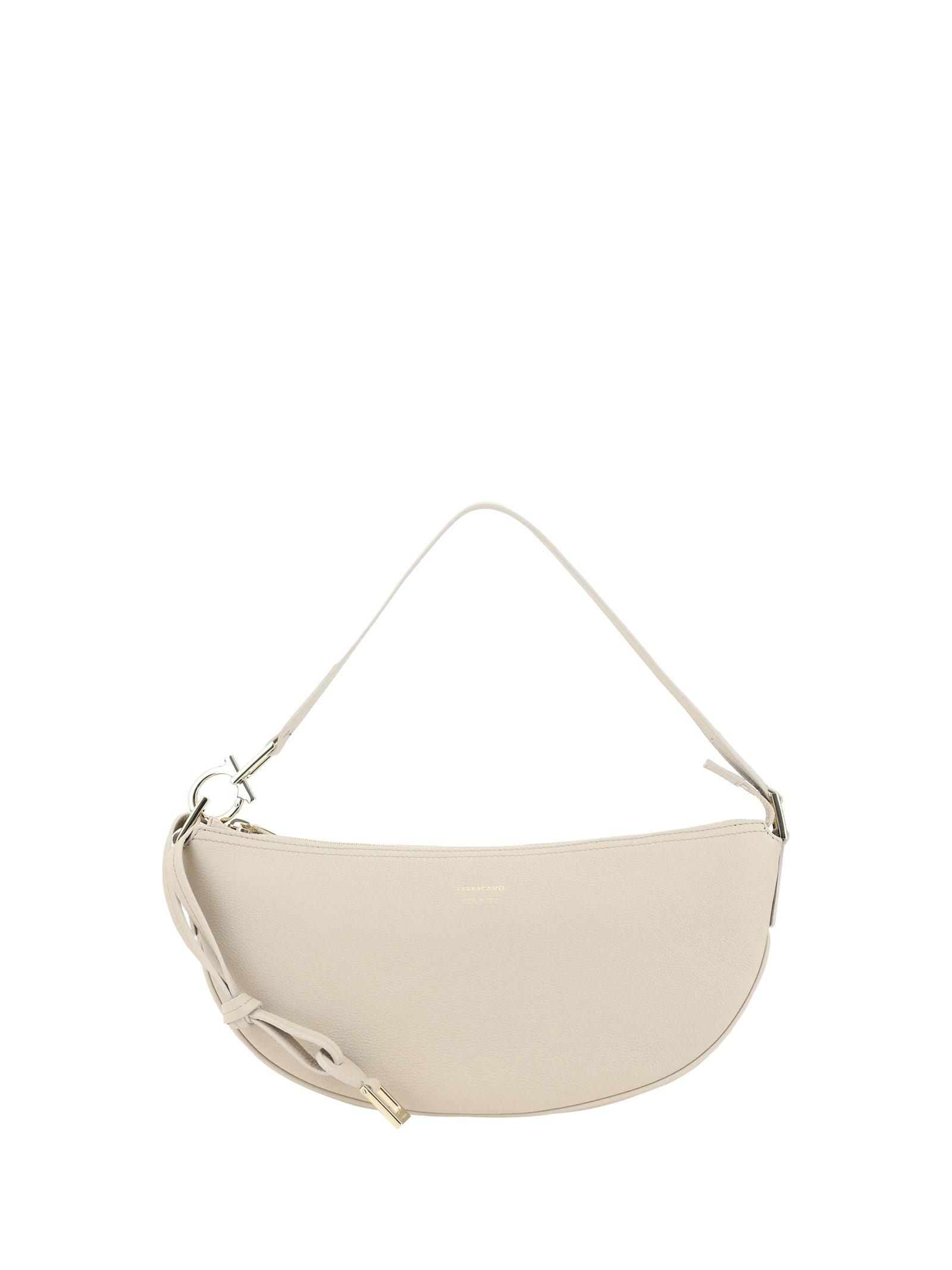 FERRAGAMO Hobo Shoulder Bag In Beige Product Image