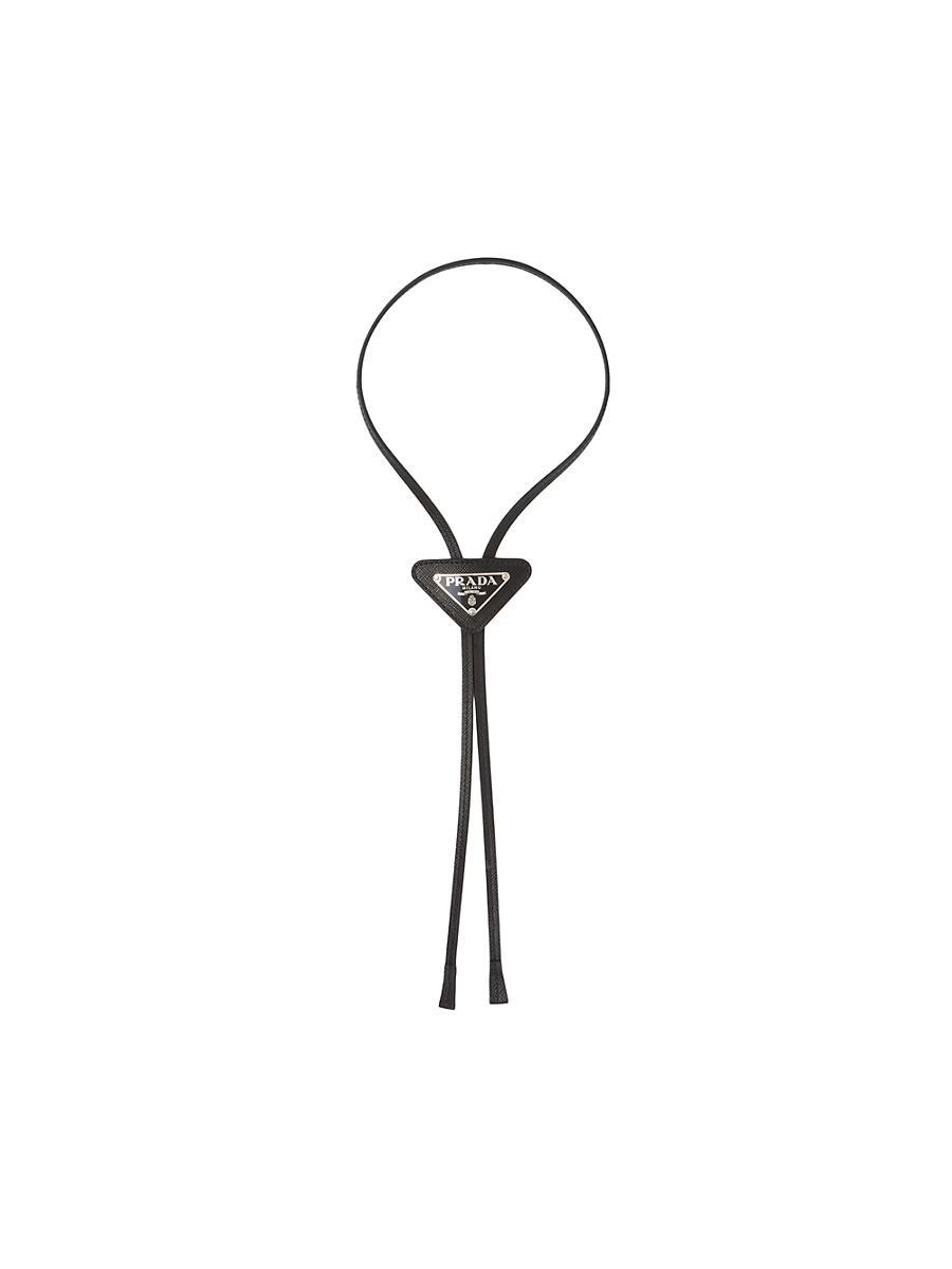 Mens Saffiano Leather Bolo Tie Product Image