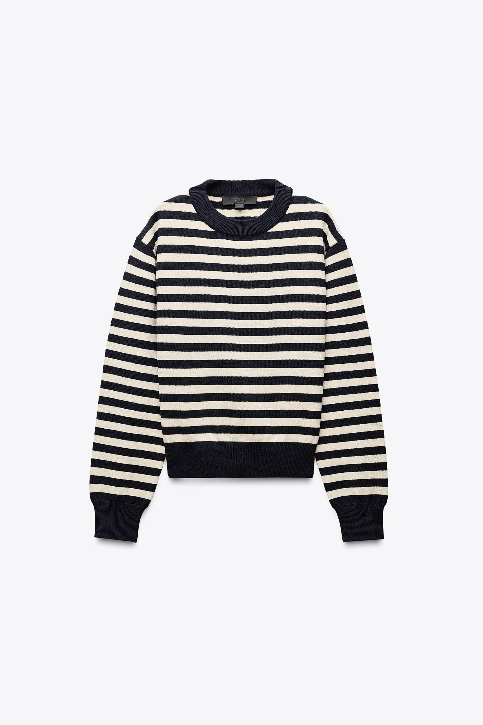 STRIPED KNIT SWEATER Product Image