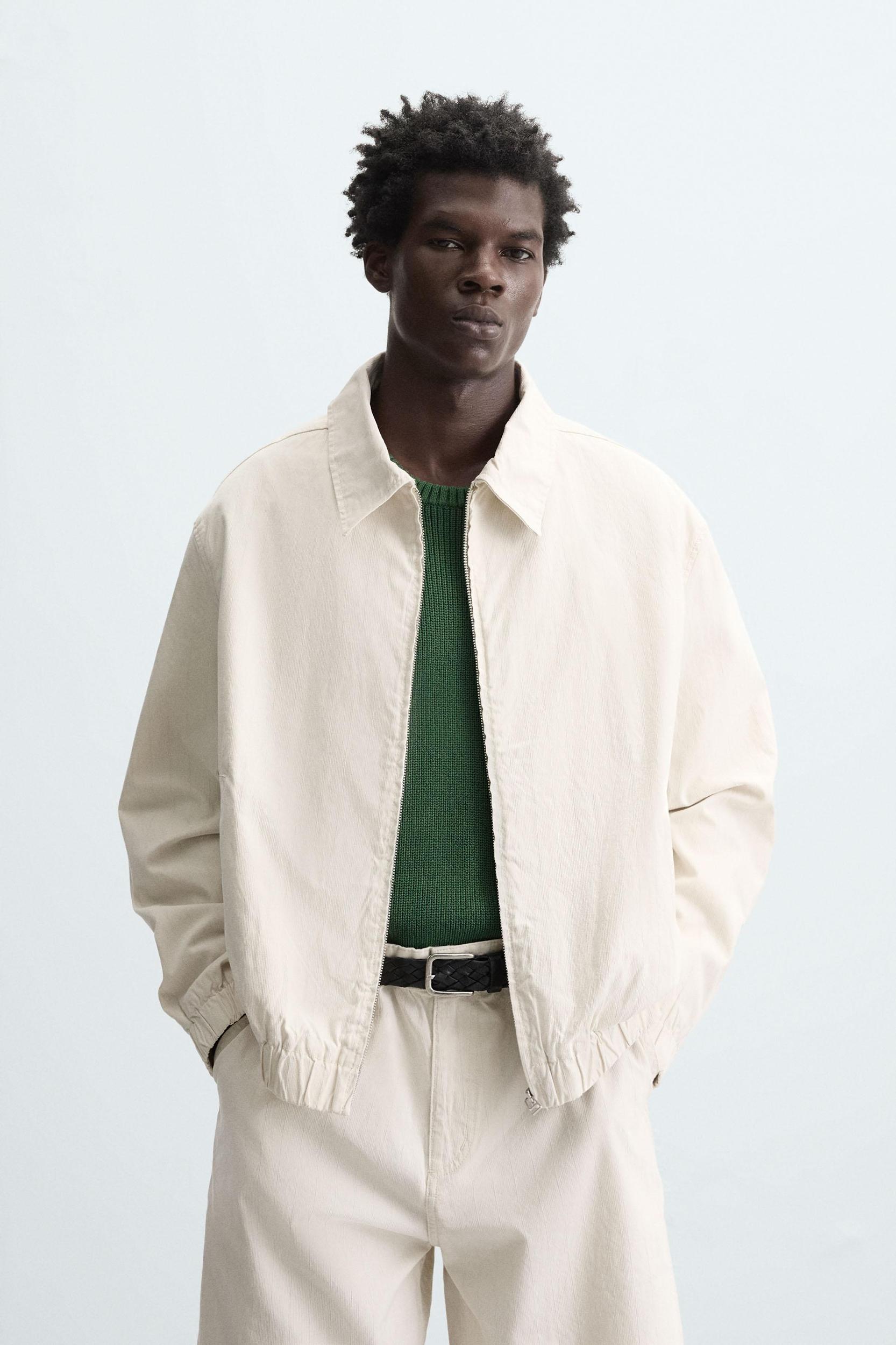 STRIPED TEXTURED JACKET Product Image