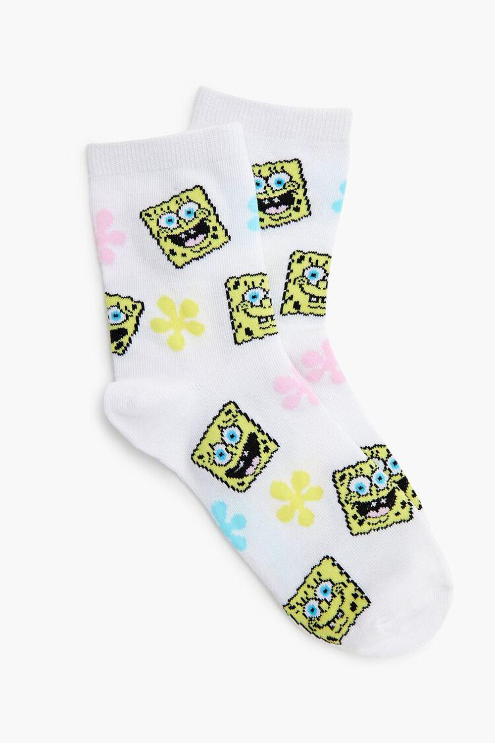 SpongeBob SquarePants Crew Socks | Forever 21 Product Image