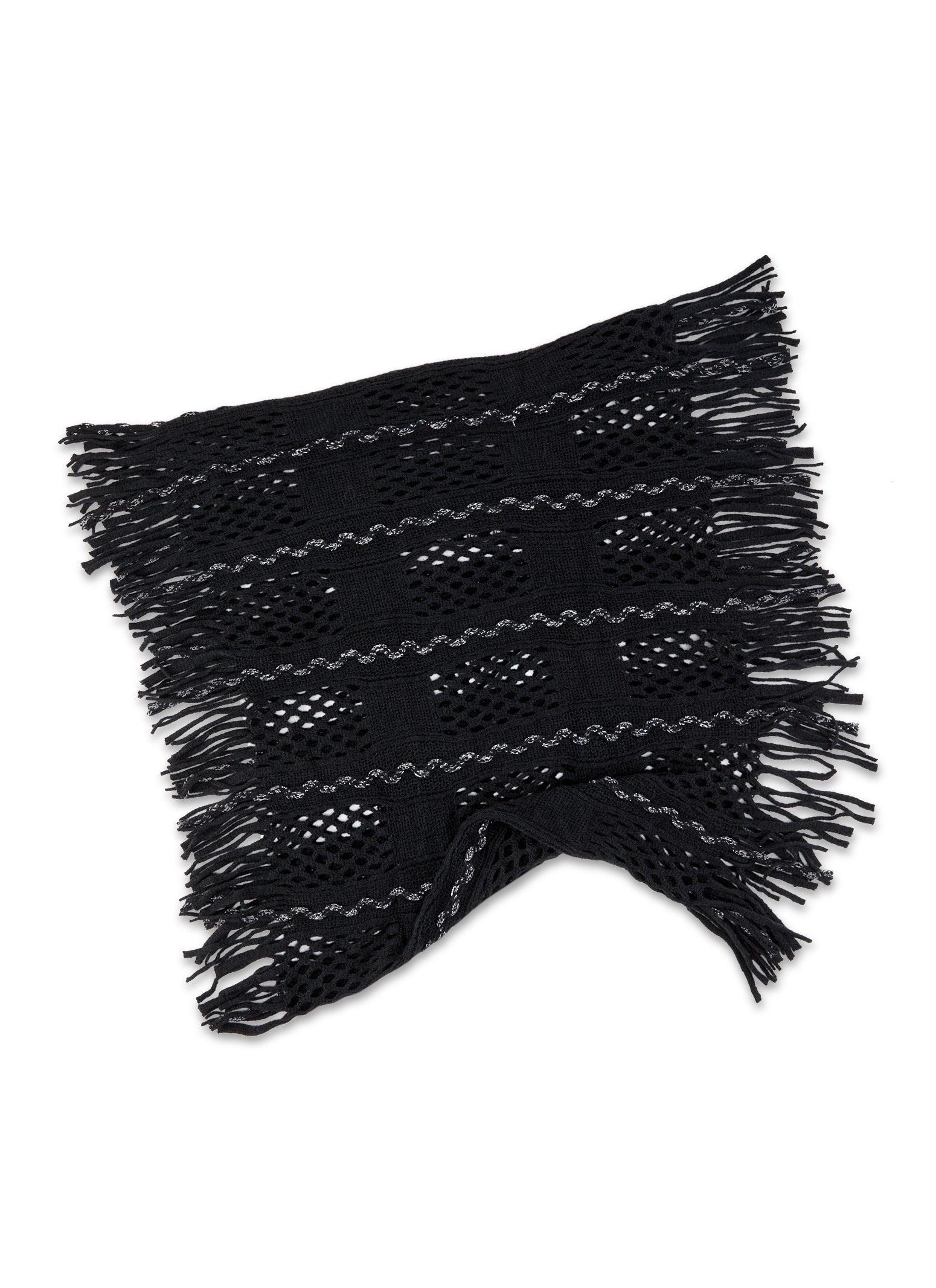 Lurex Crotchet Knit Infinity Scarf Female Product Image