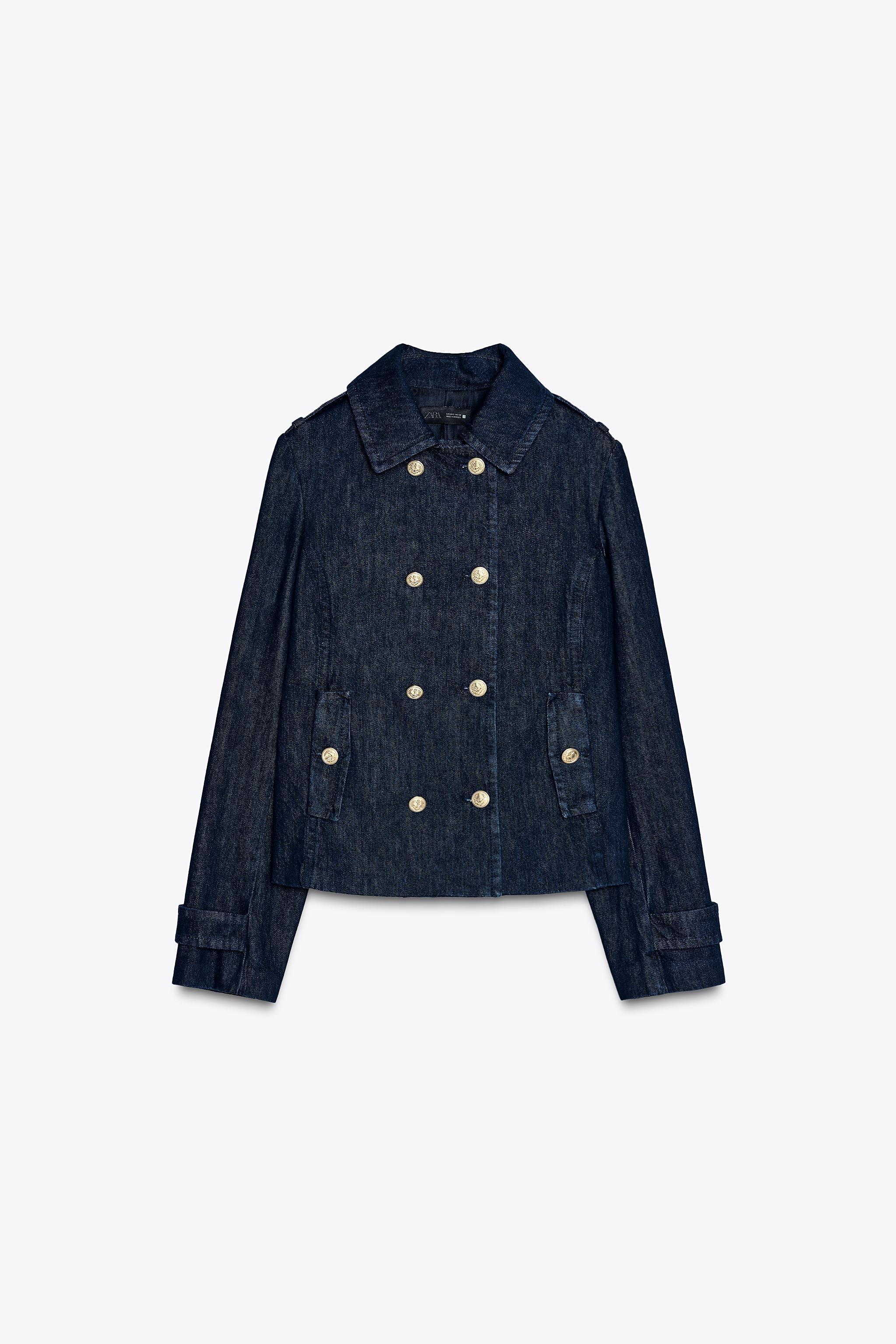 DOUBLE-BREASTED DENIM JACKET Product Image