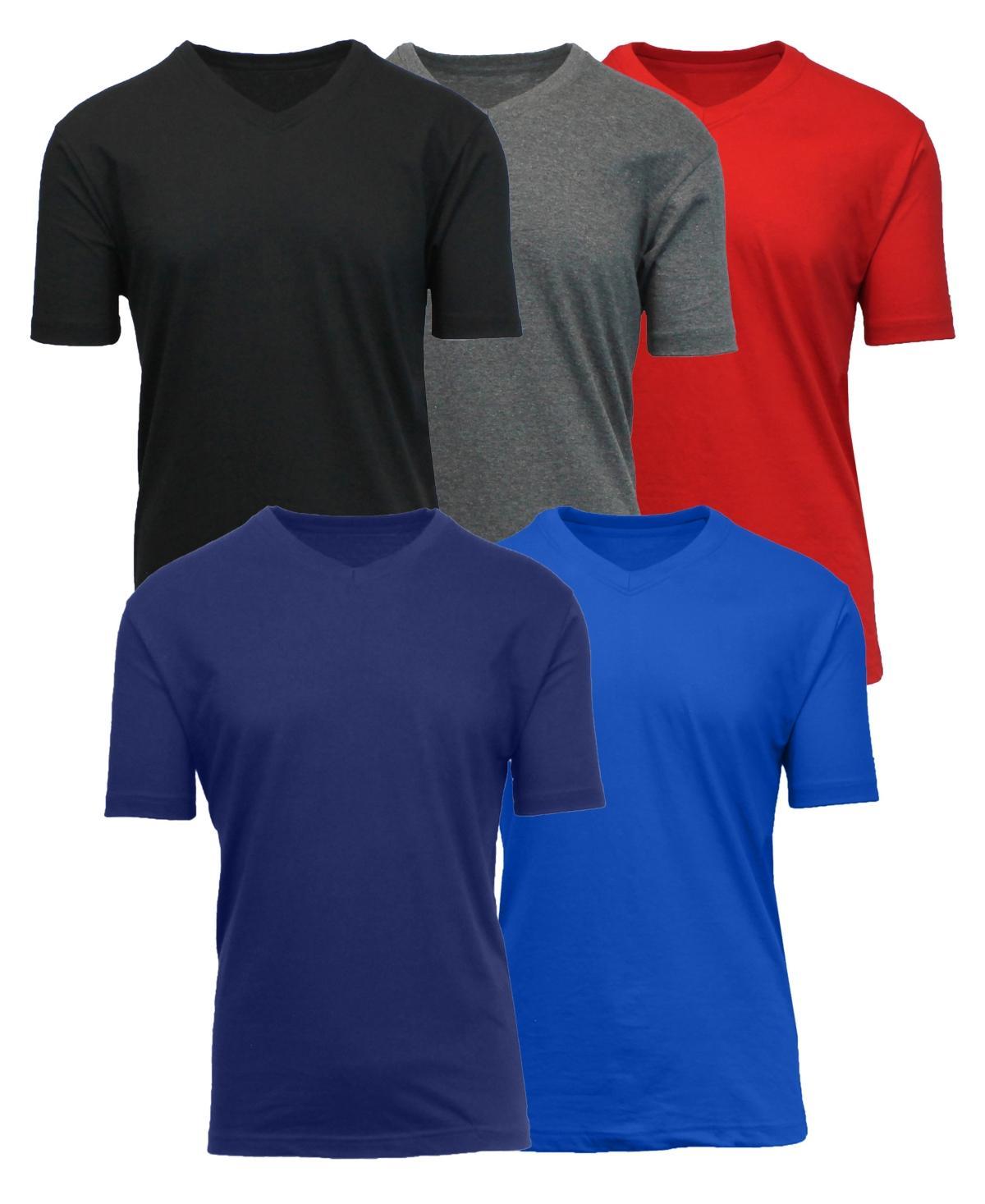 Blue Ice Mens Short Sleeve V-Neck Tee-5 Pack Product Image