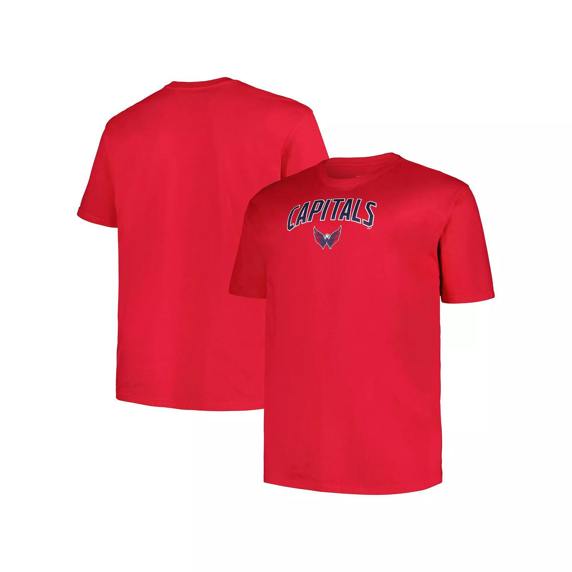 Men's Profile Red Washington Capitals Big & Tall Arch Over Logo T-Shirt,  Product Image