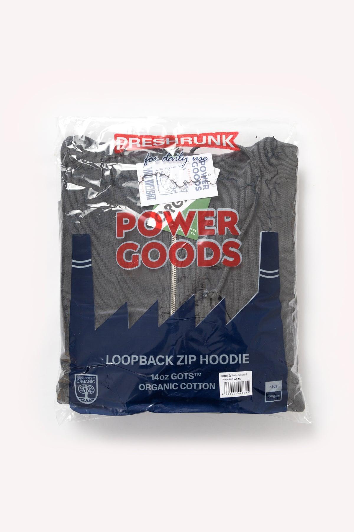 Power Goods - Loopback Zip Hoodie - Washed Black Product Image