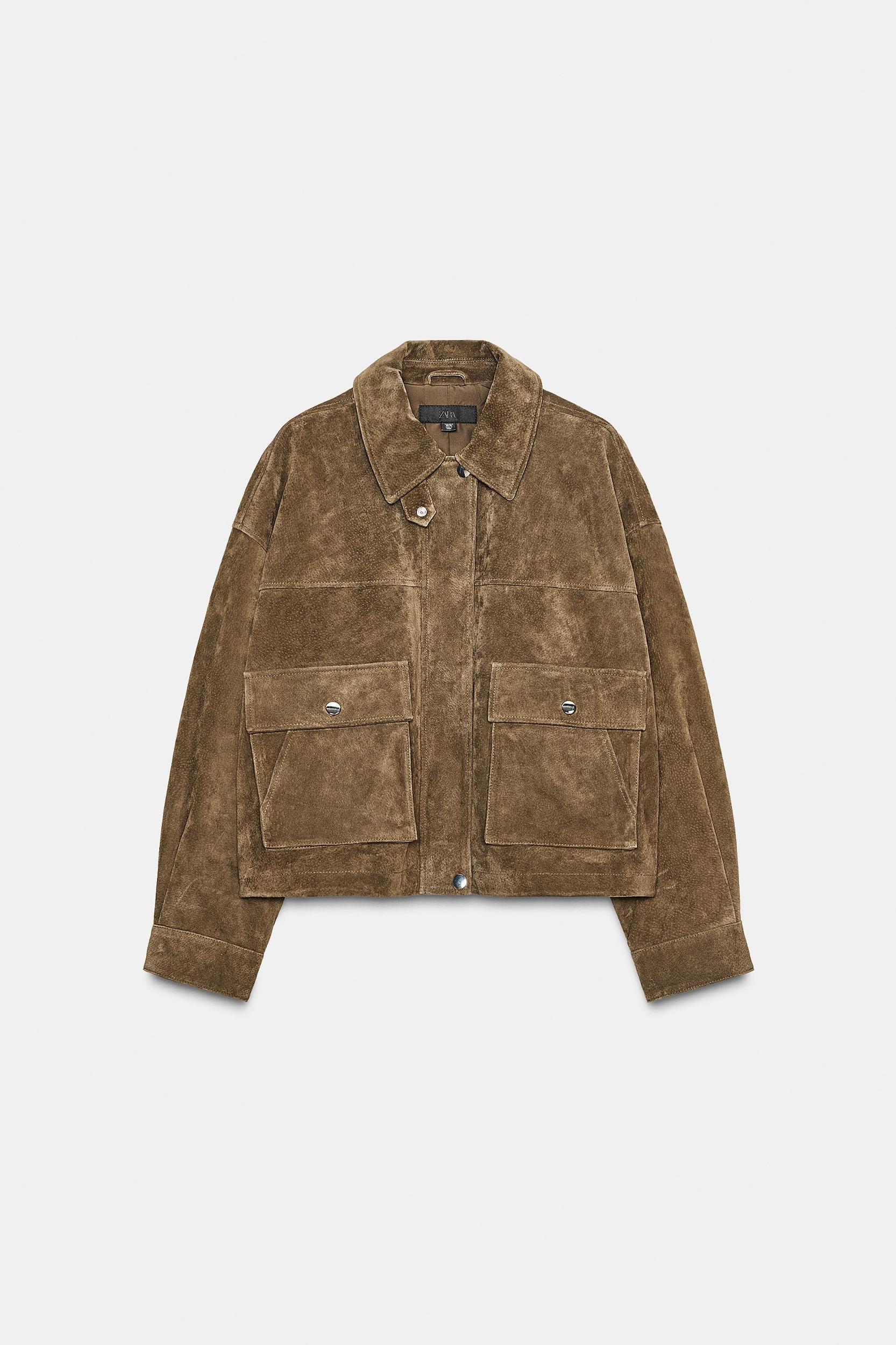 100% LEATHER BOMBER JACKET Product Image