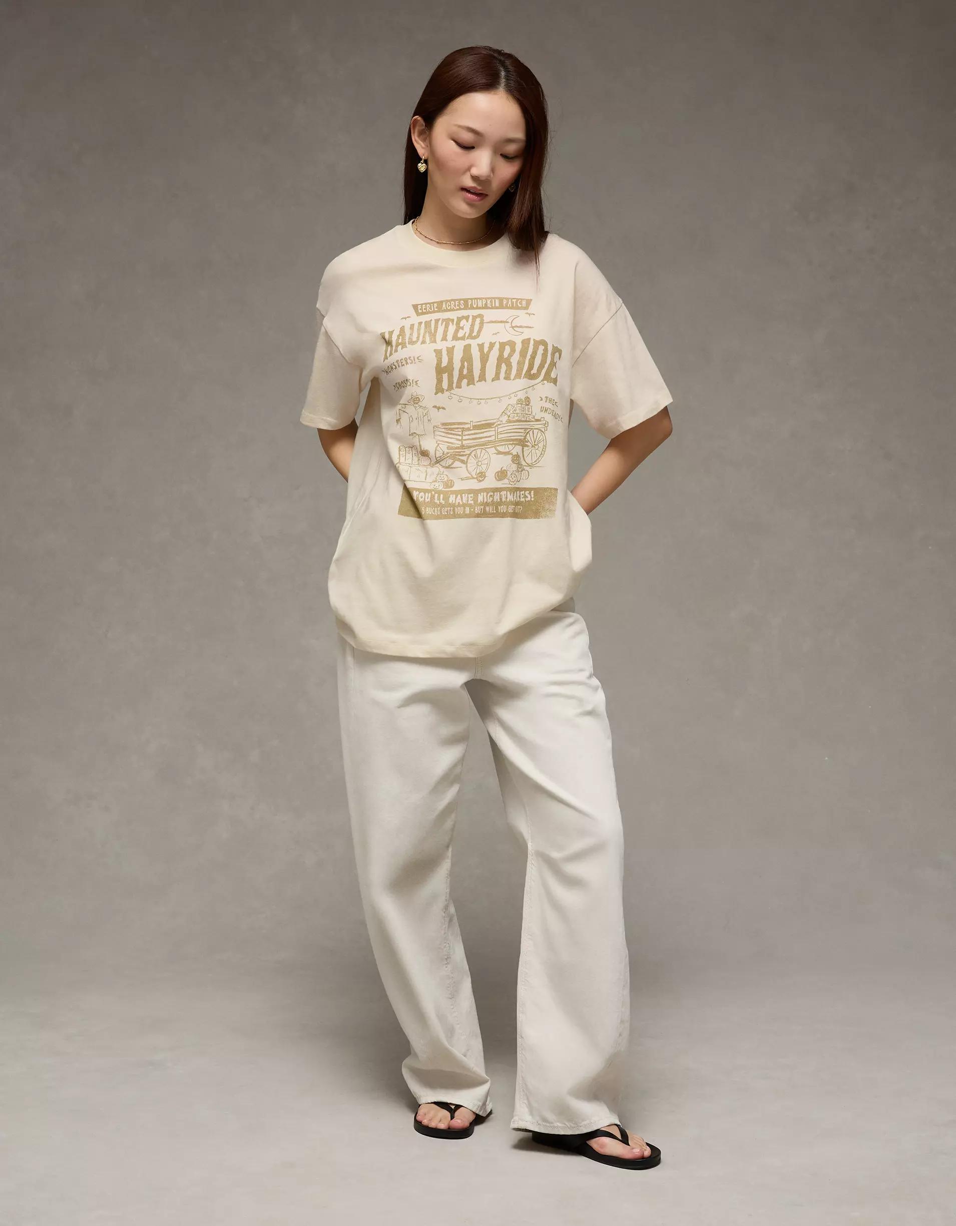 AE Oversized Halloween Graphic T-Shirt Product Image