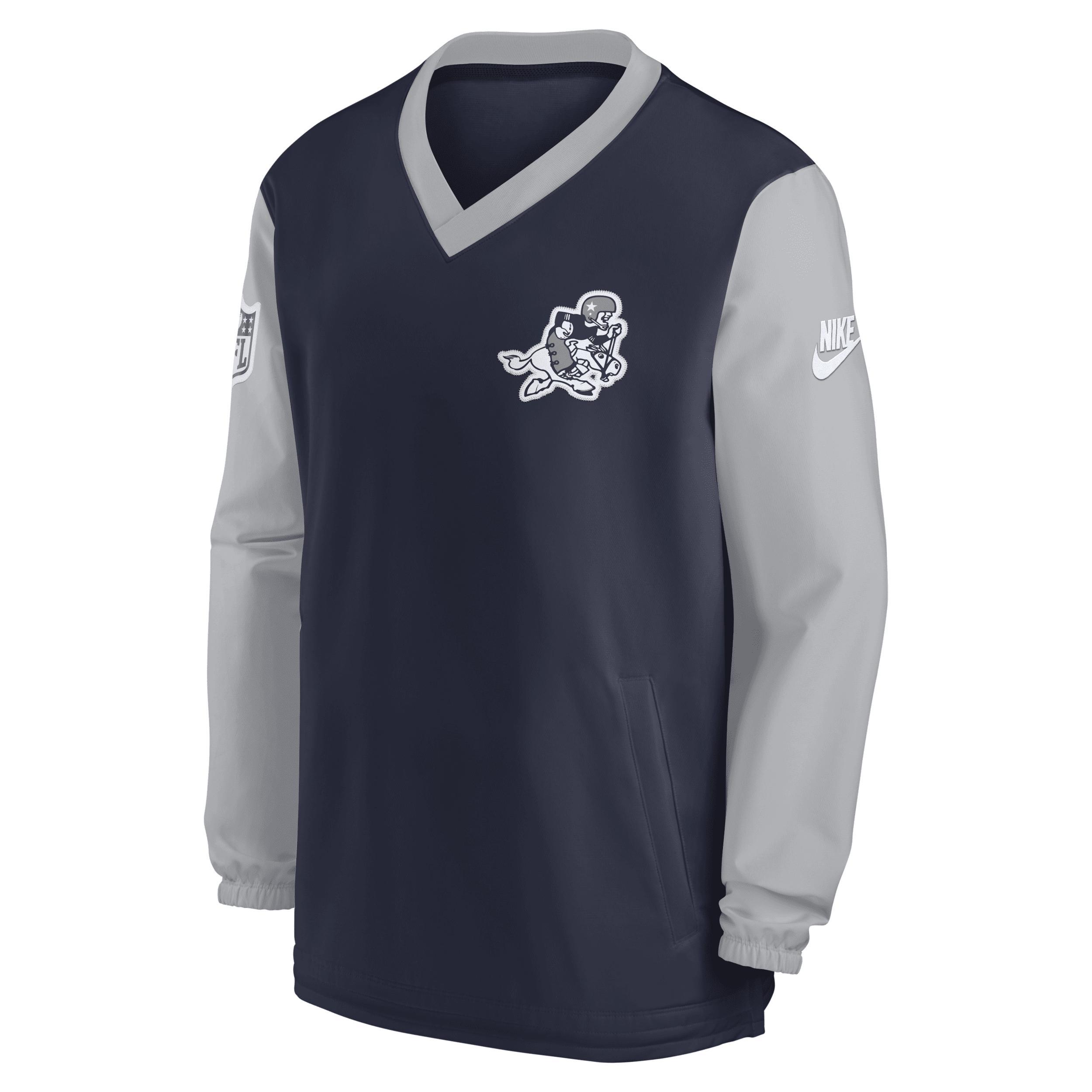 Mens Nike Navy Dallas Cowboys 2023 Sideline V-Neck Pullover Windshirt Product Image