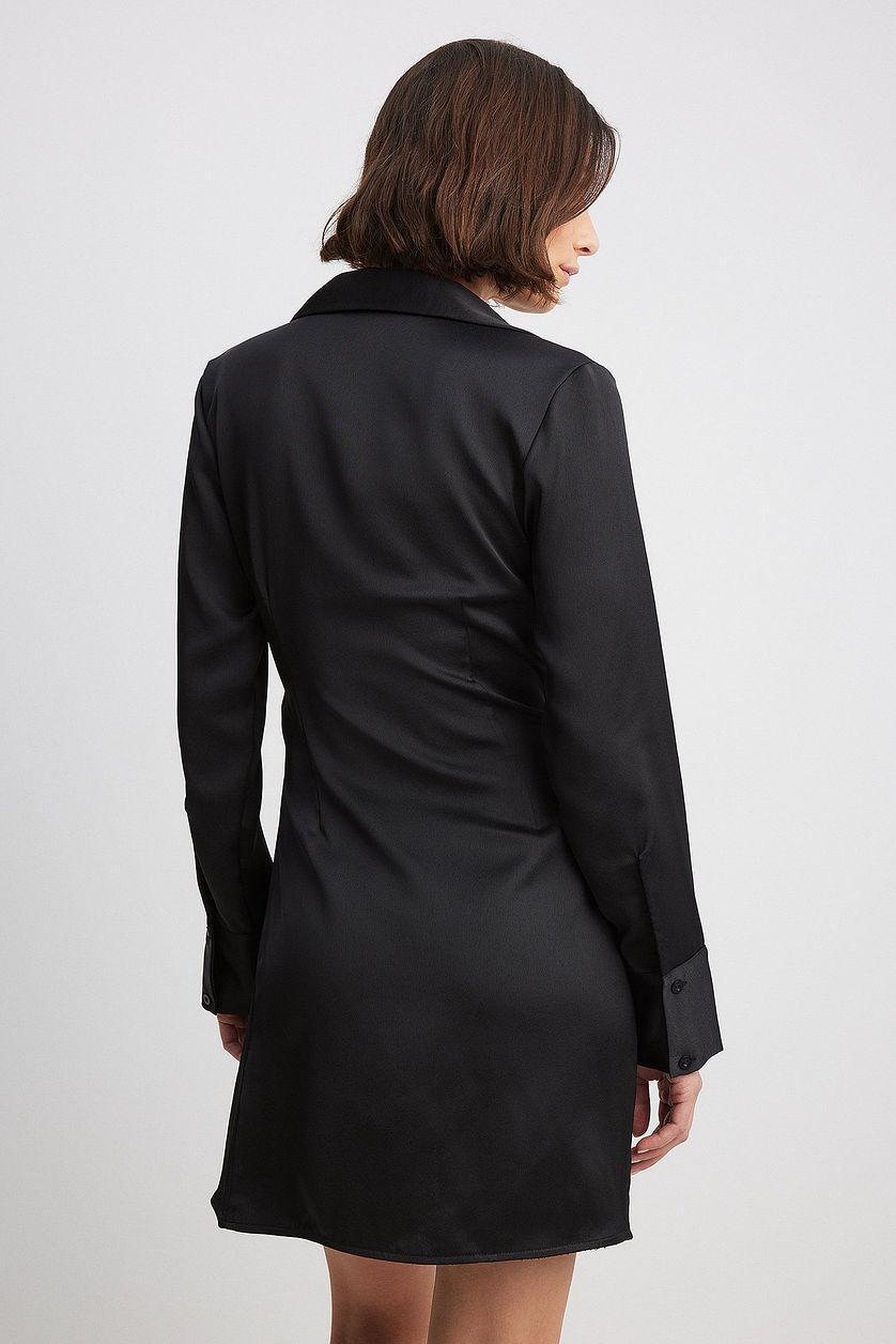 Draped Wrap Mini Dress Product Image