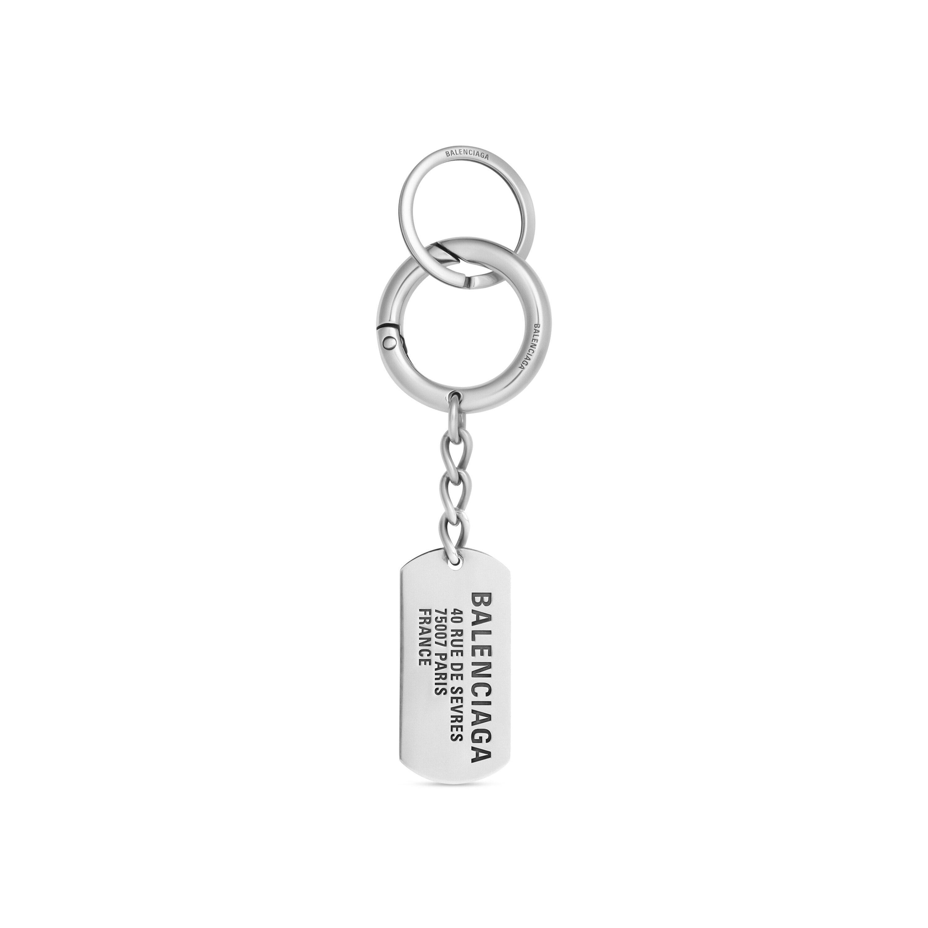 Tags Keychain in Antique Silver Product Image