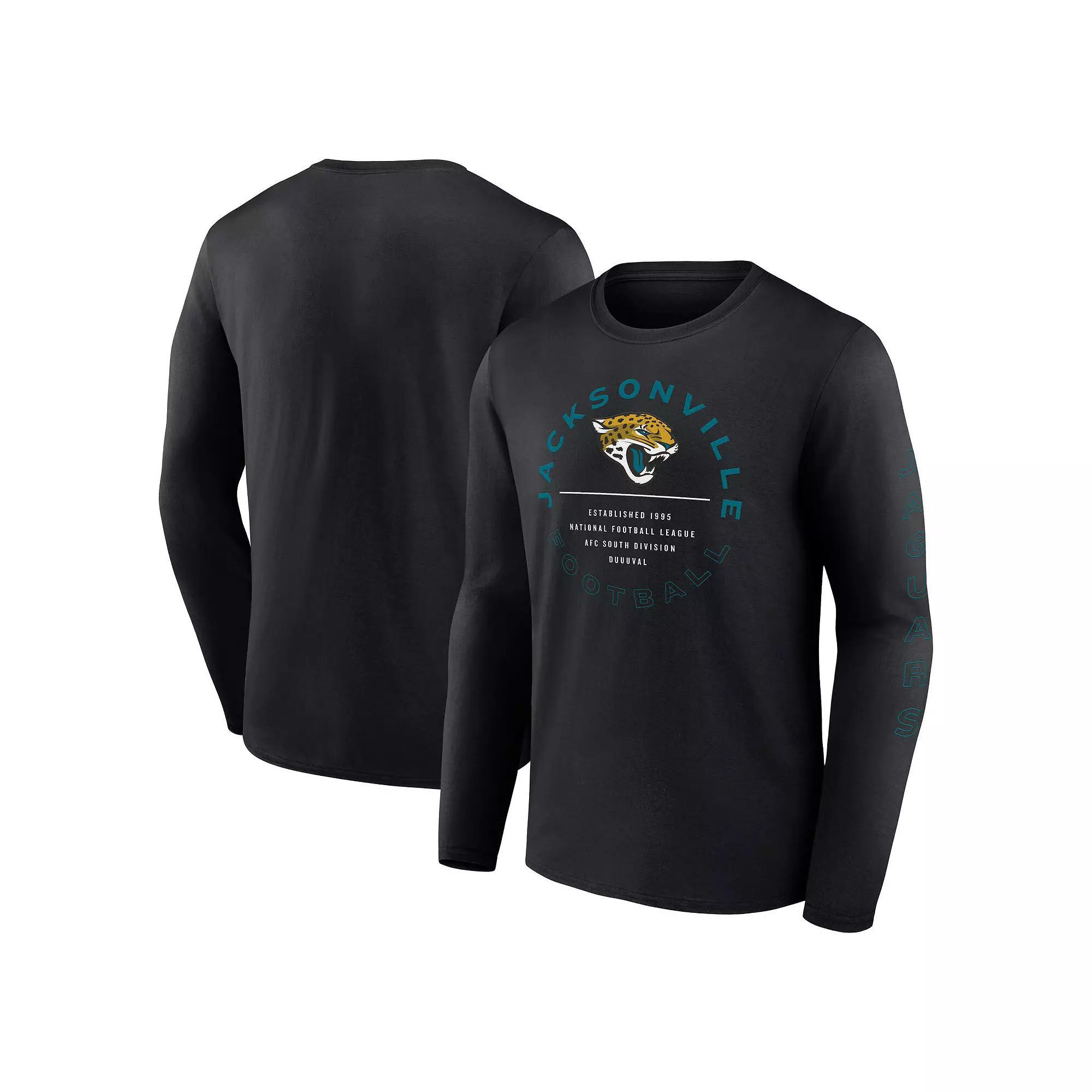 Men's Fanatics Black Jacksonville Jaguars Stat Sheet Long Sleeve T-Shirt,  Product Image