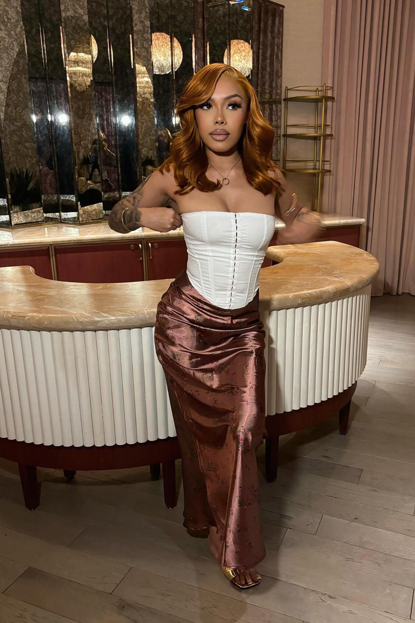 Every Occasion Poplin Corset Top - White Product Image